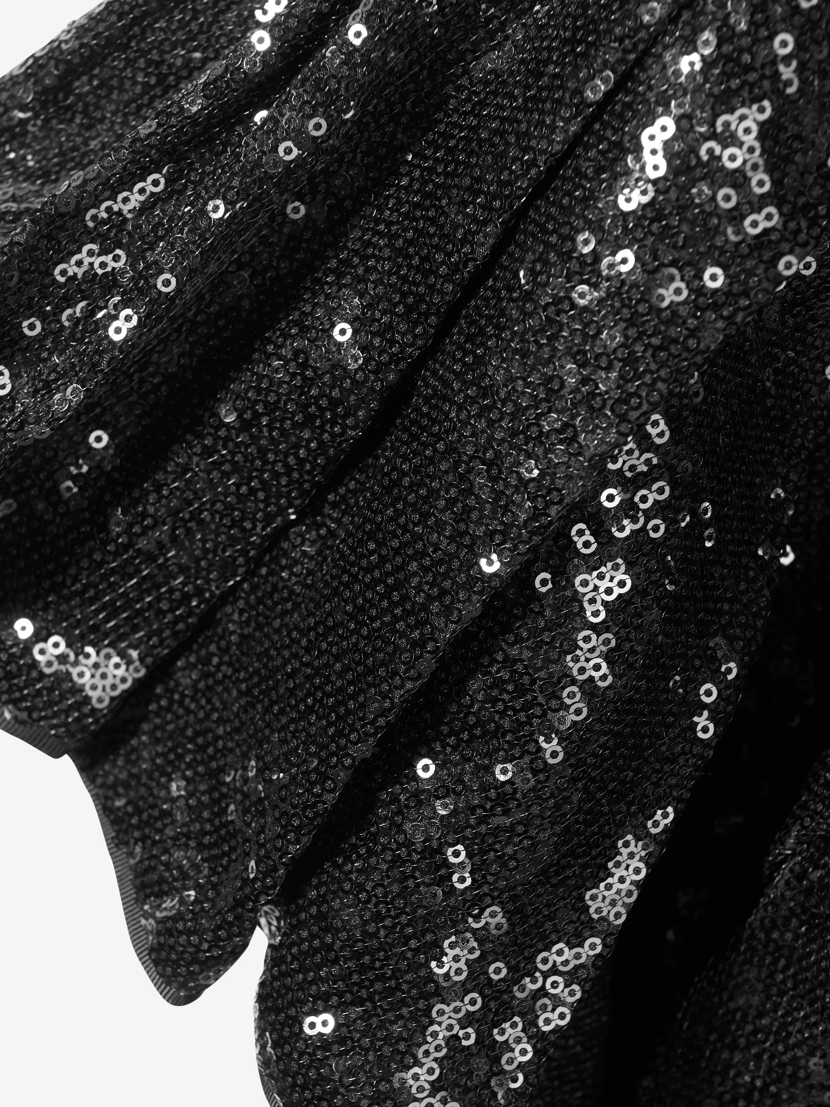 MARC JACOBS Mädchen Pailletten Abendkleid in Schwarz