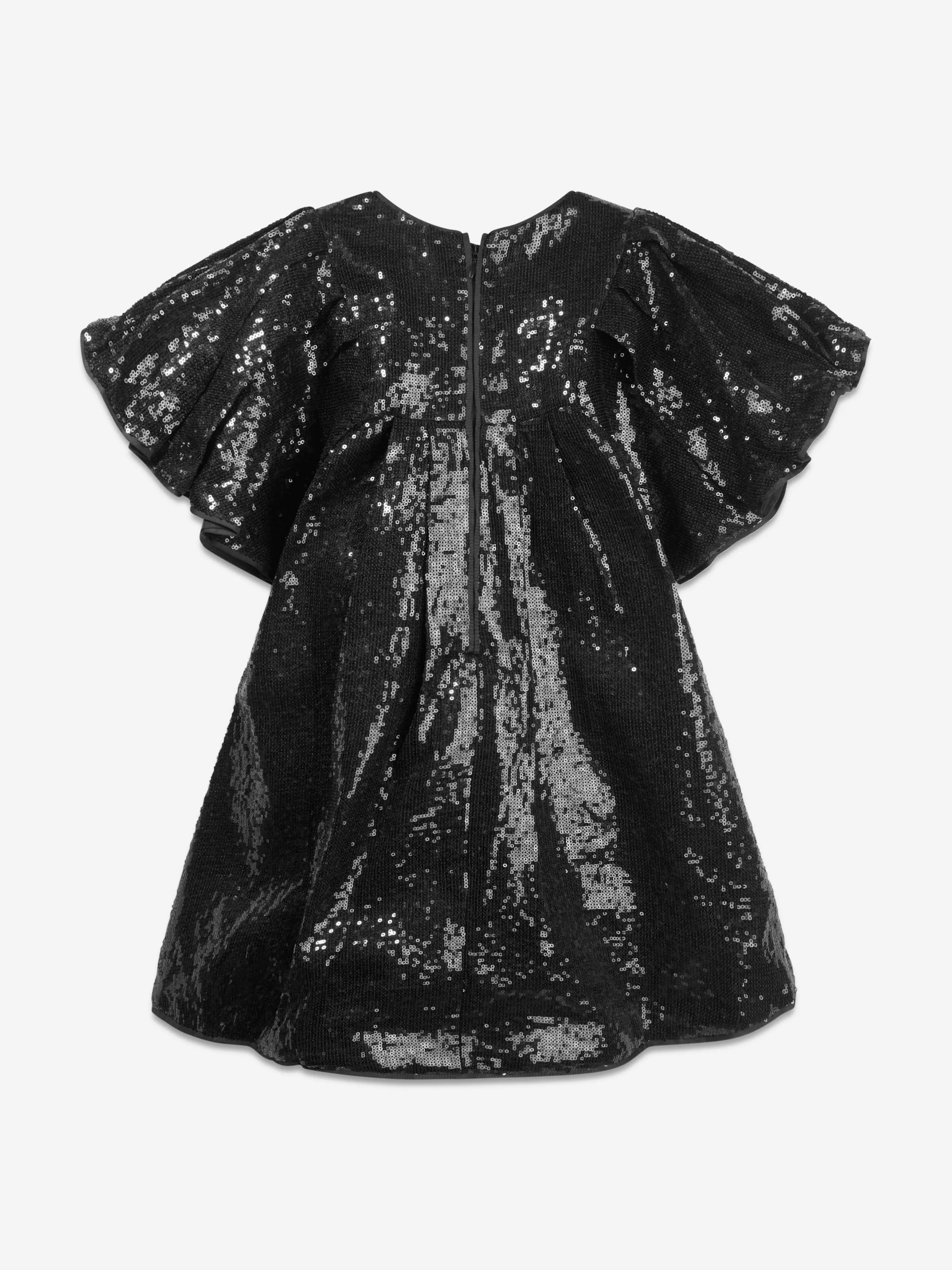MARC JACOBS Mädchen Pailletten Abendkleid in Schwarz