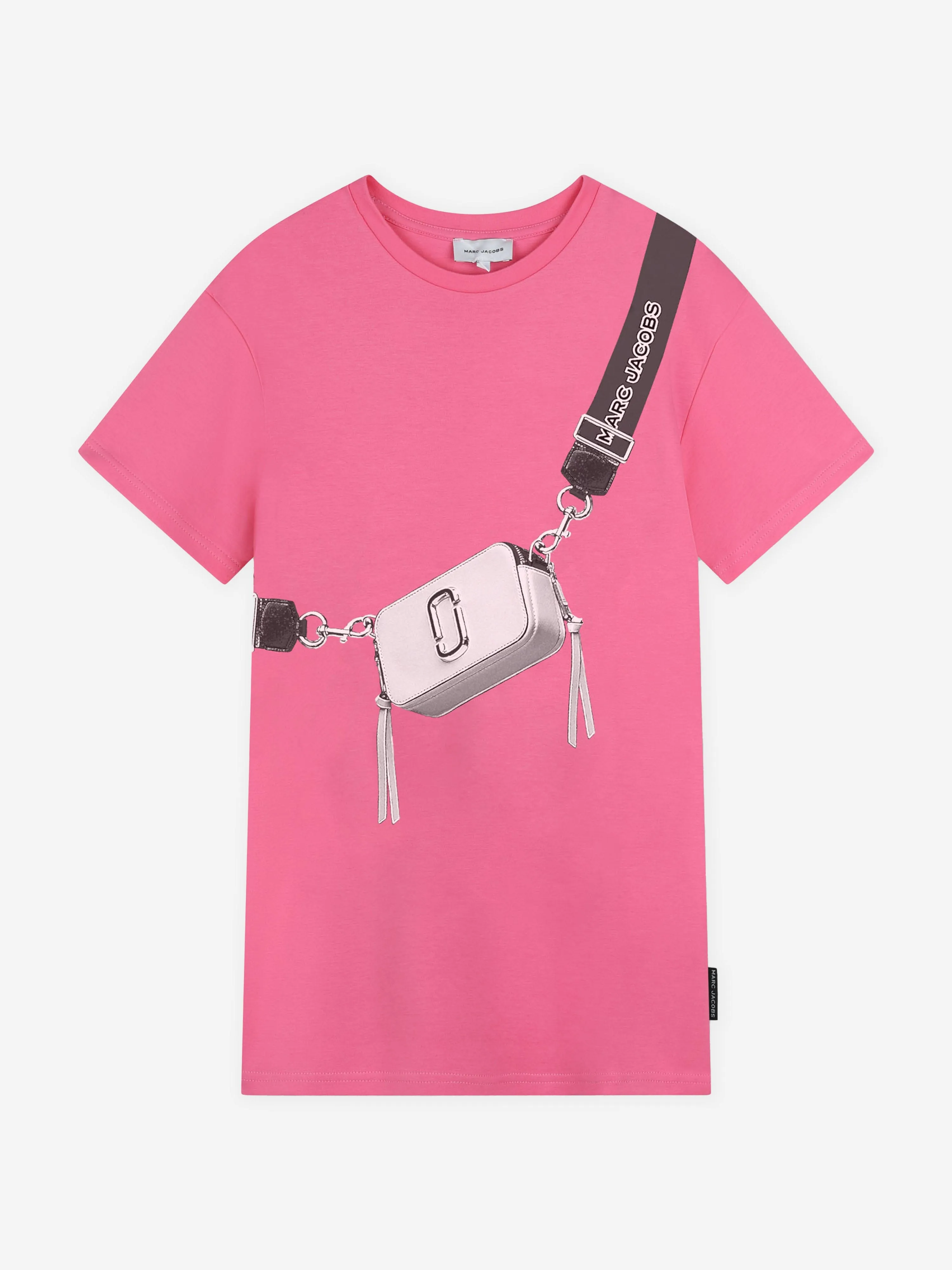 MARC JACOBS Girls Snapshot Bag T-Shirt-Kleid in Rosa