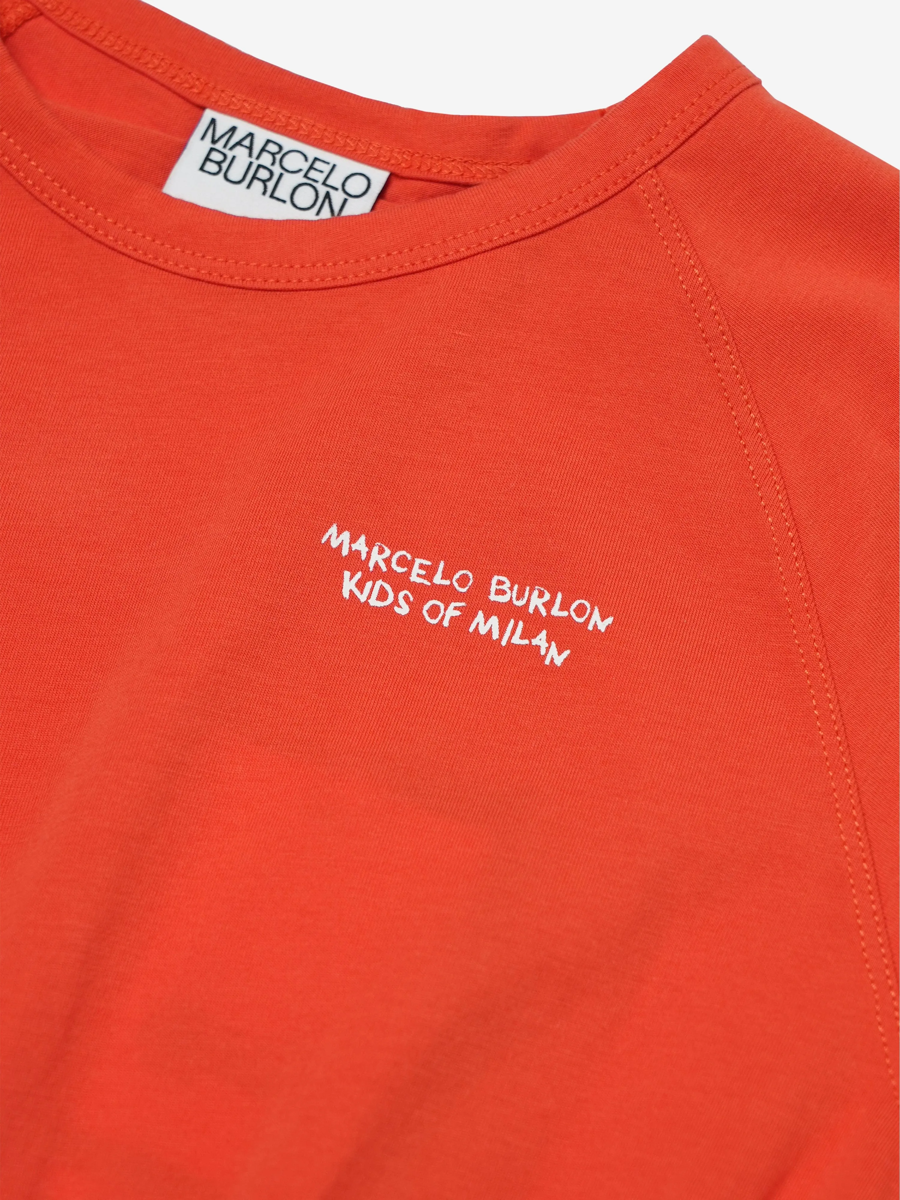 Marcelo Burlon Mädchen Baumwoll-Jersey Logo Kleid