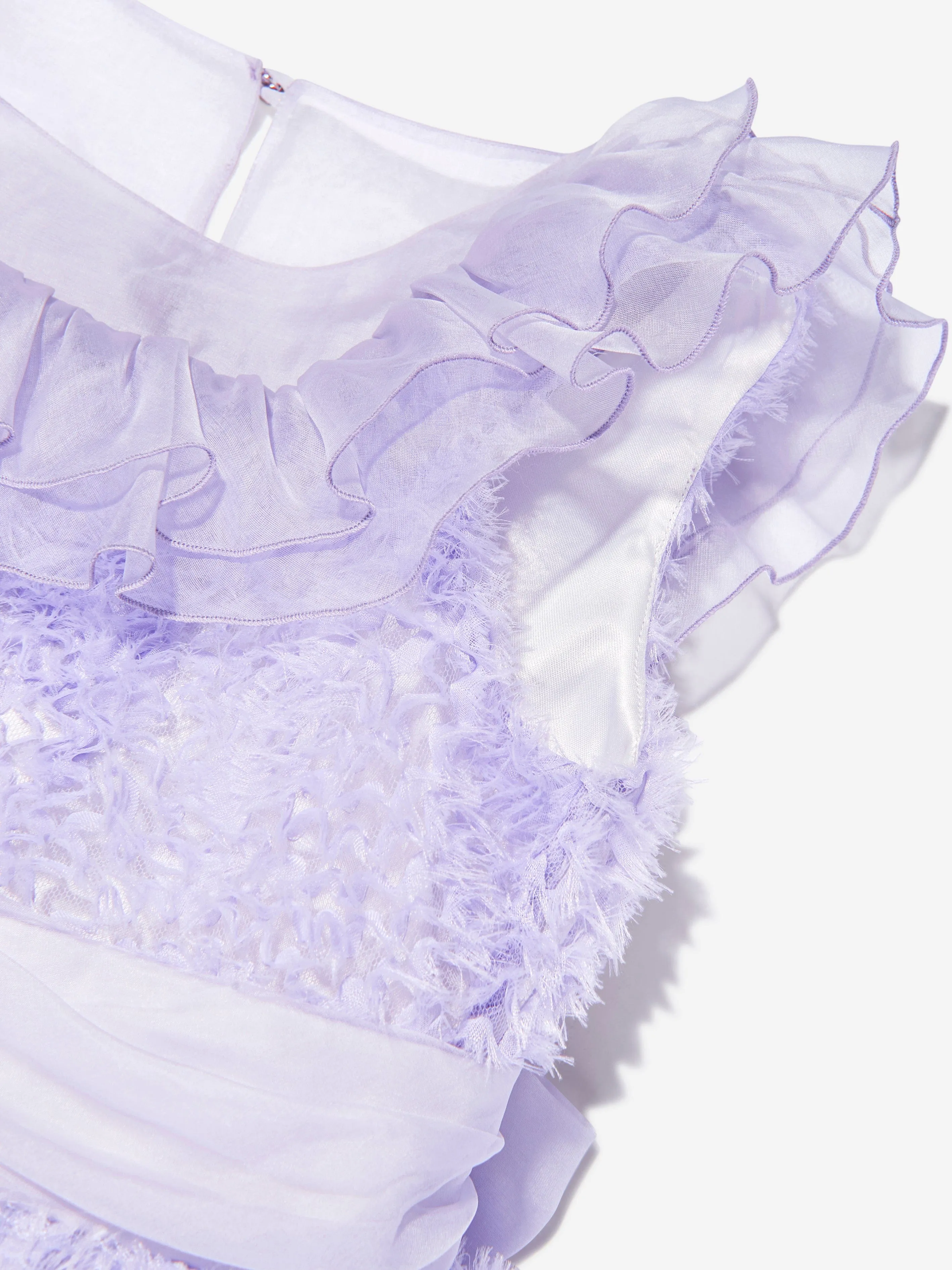 Marchesa Mädchen Seiden Chiffon Anlasskleid in Lila