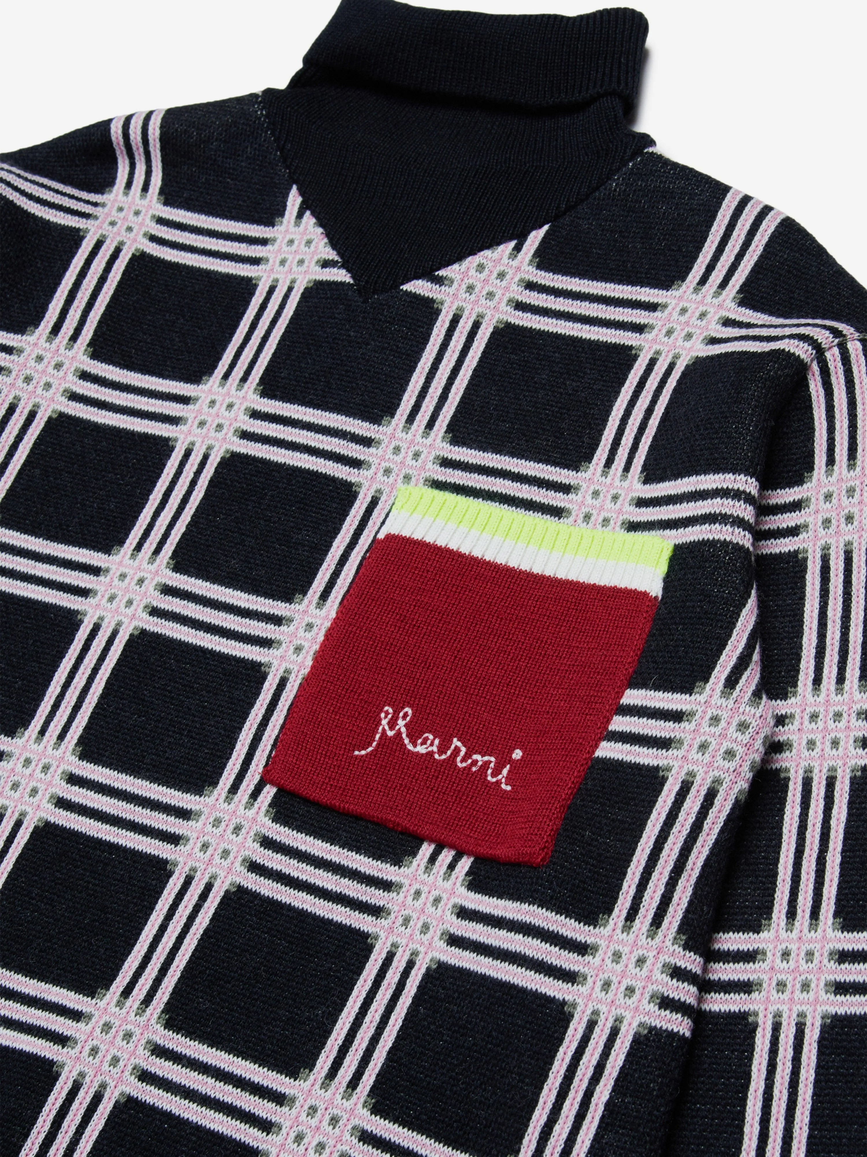 MARNI Mädchen Strickkleid in Schwarz