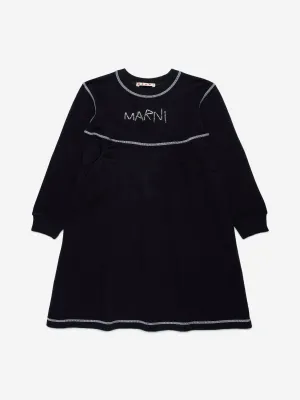 MARNI Mädchen Strickkleid in Schwarz