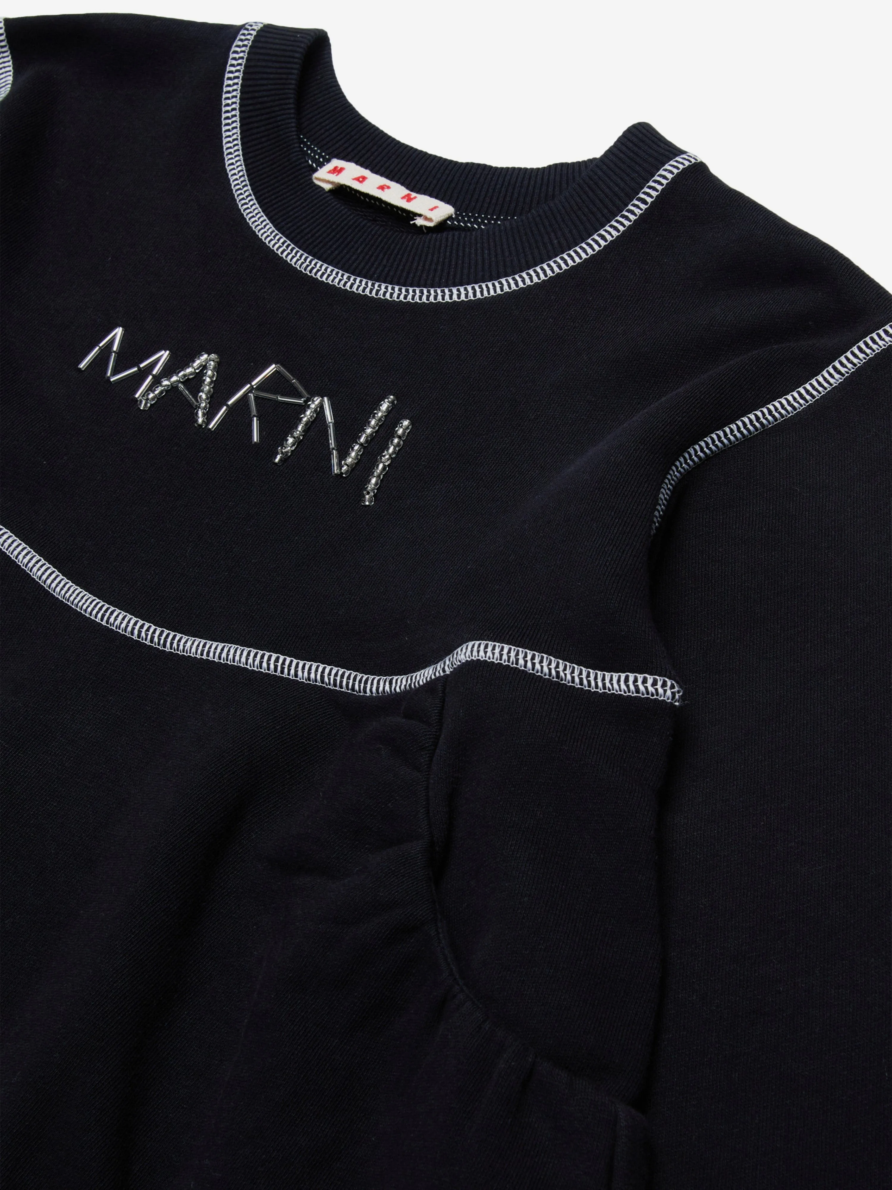 MARNI Mädchen Strickkleid in Schwarz