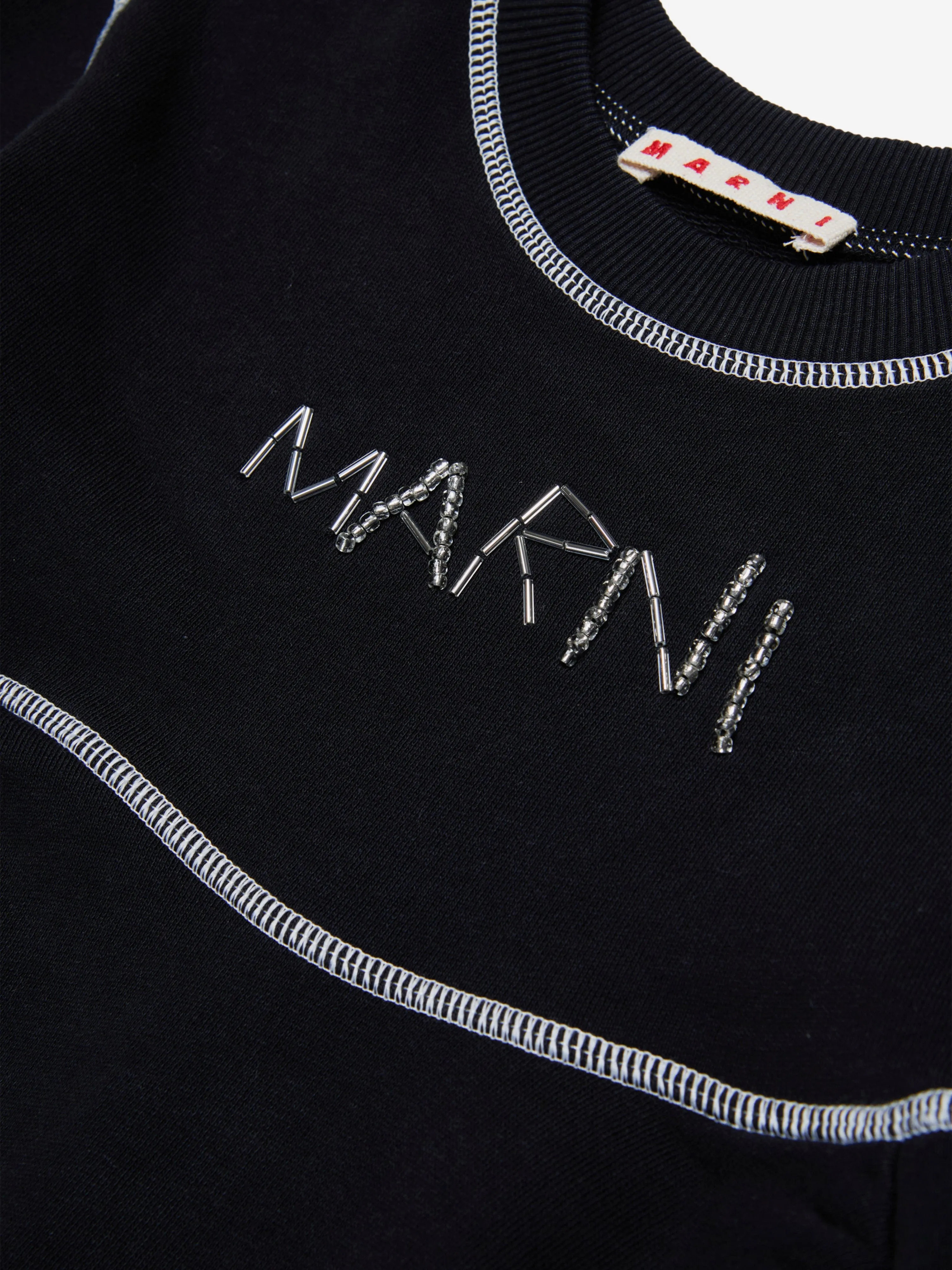 MARNI Mädchen Strickkleid in Schwarz
