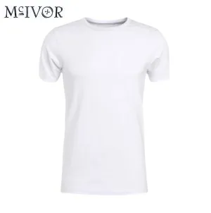 Mc Ivor Crew Neck Weißes T-Shirt Weiß