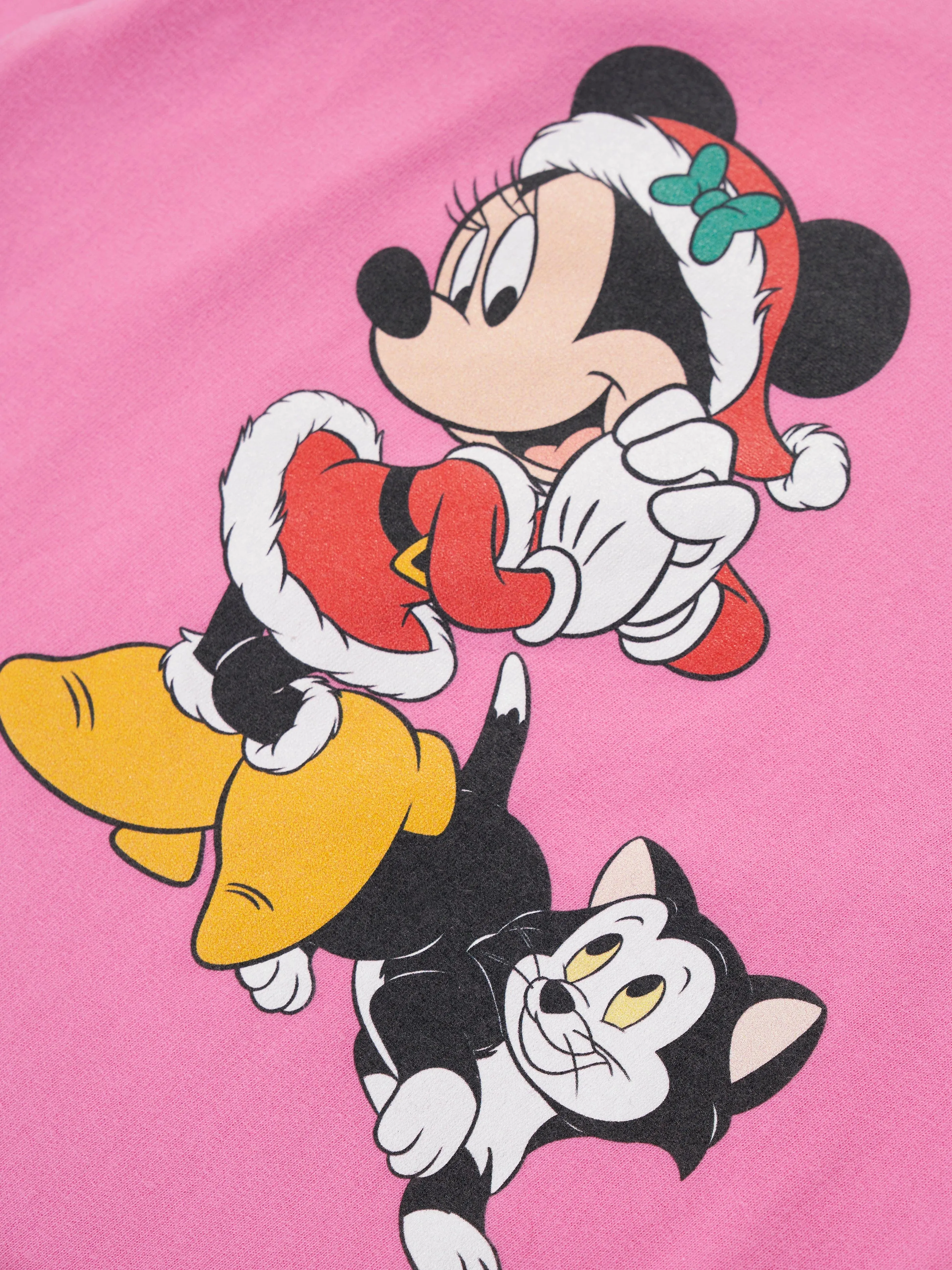 MC2 Saint Barth Mädchen Minnie Weihnachts Langarm T-Shirt in Pink