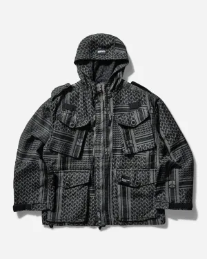Herren JQ Shemagh Smock Jacke Schwarz