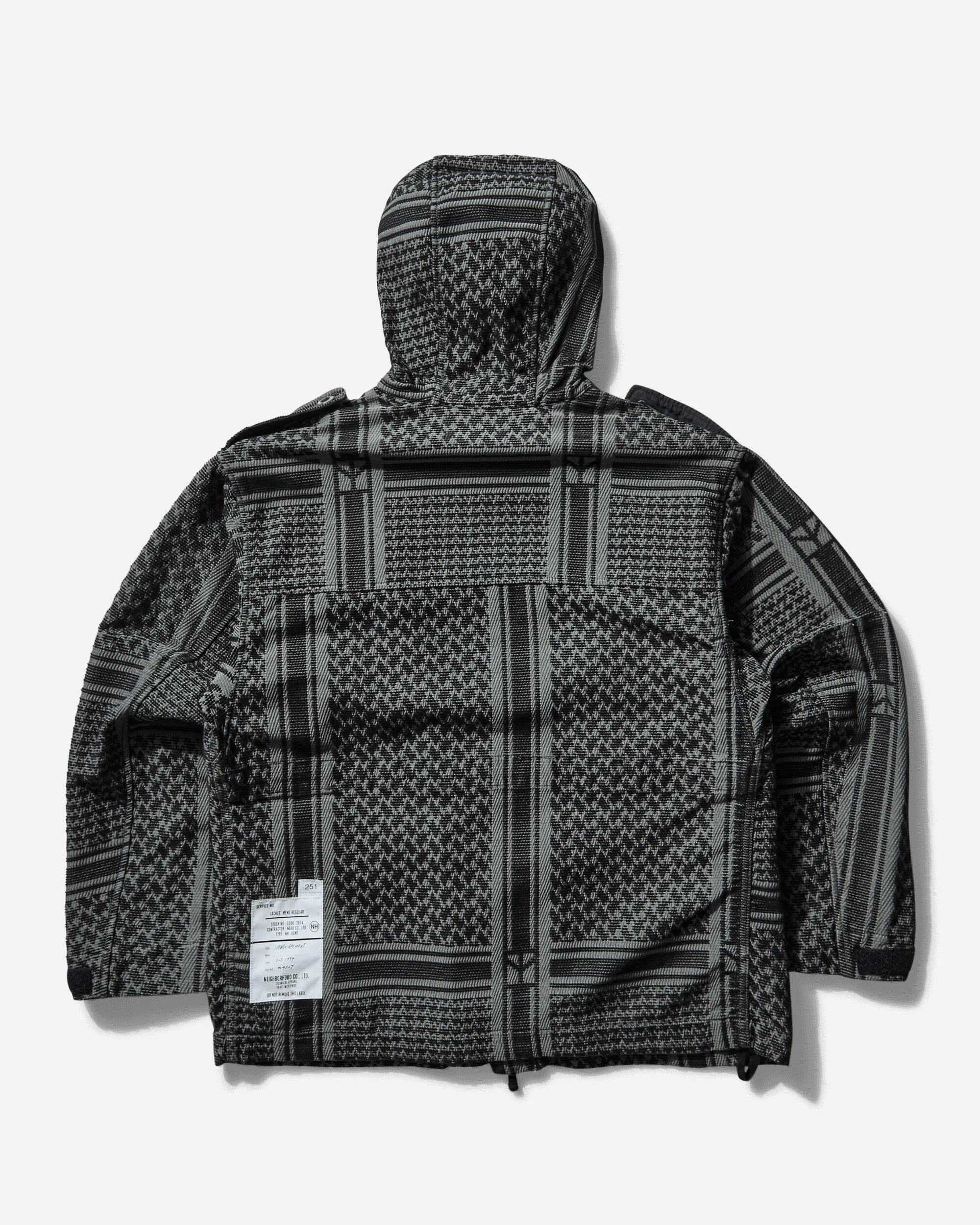 Herren JQ Shemagh Smock Jacke Schwarz
