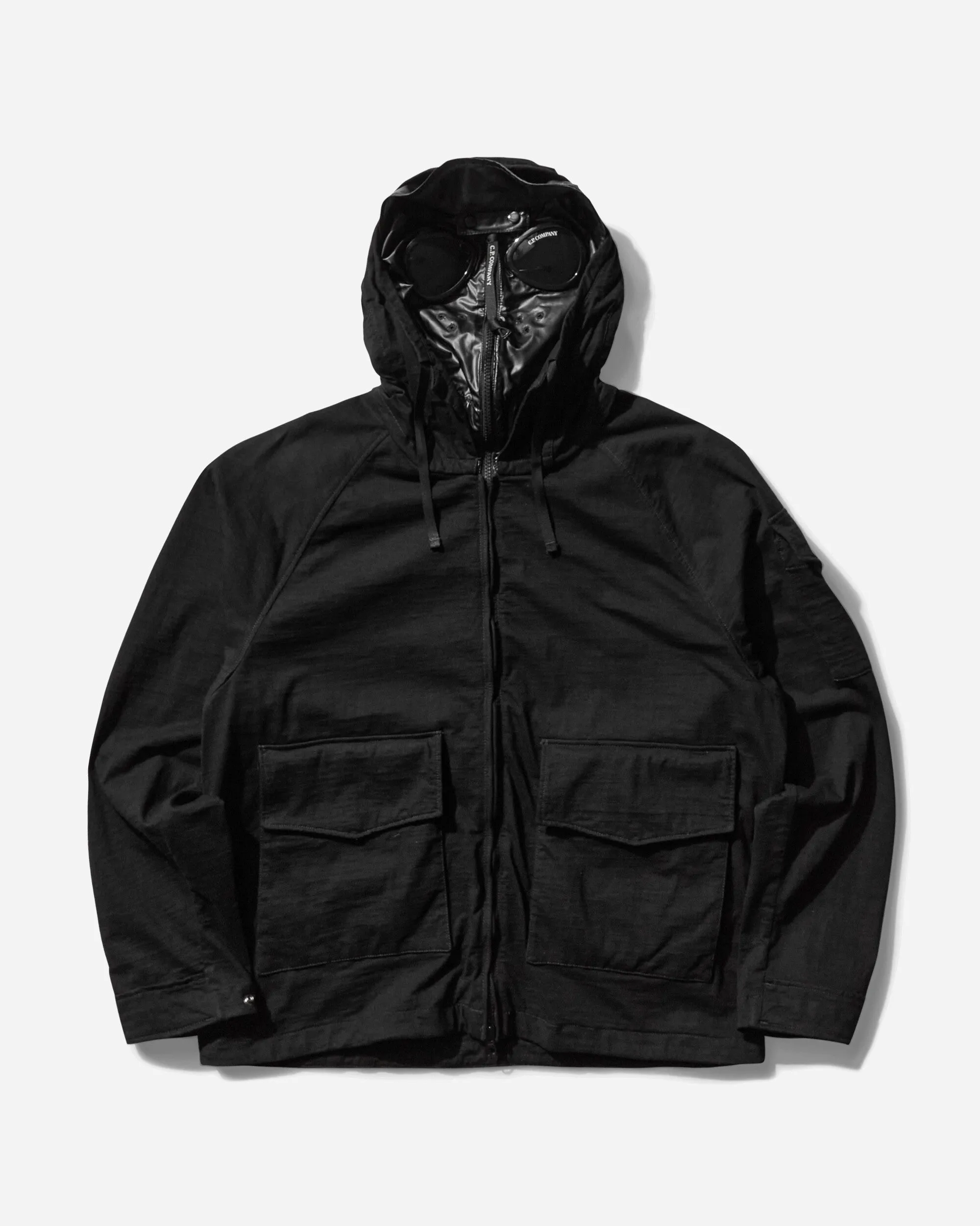 Herren Strick-Jersey-Explorer-Jacke aus Nylon Schwarz