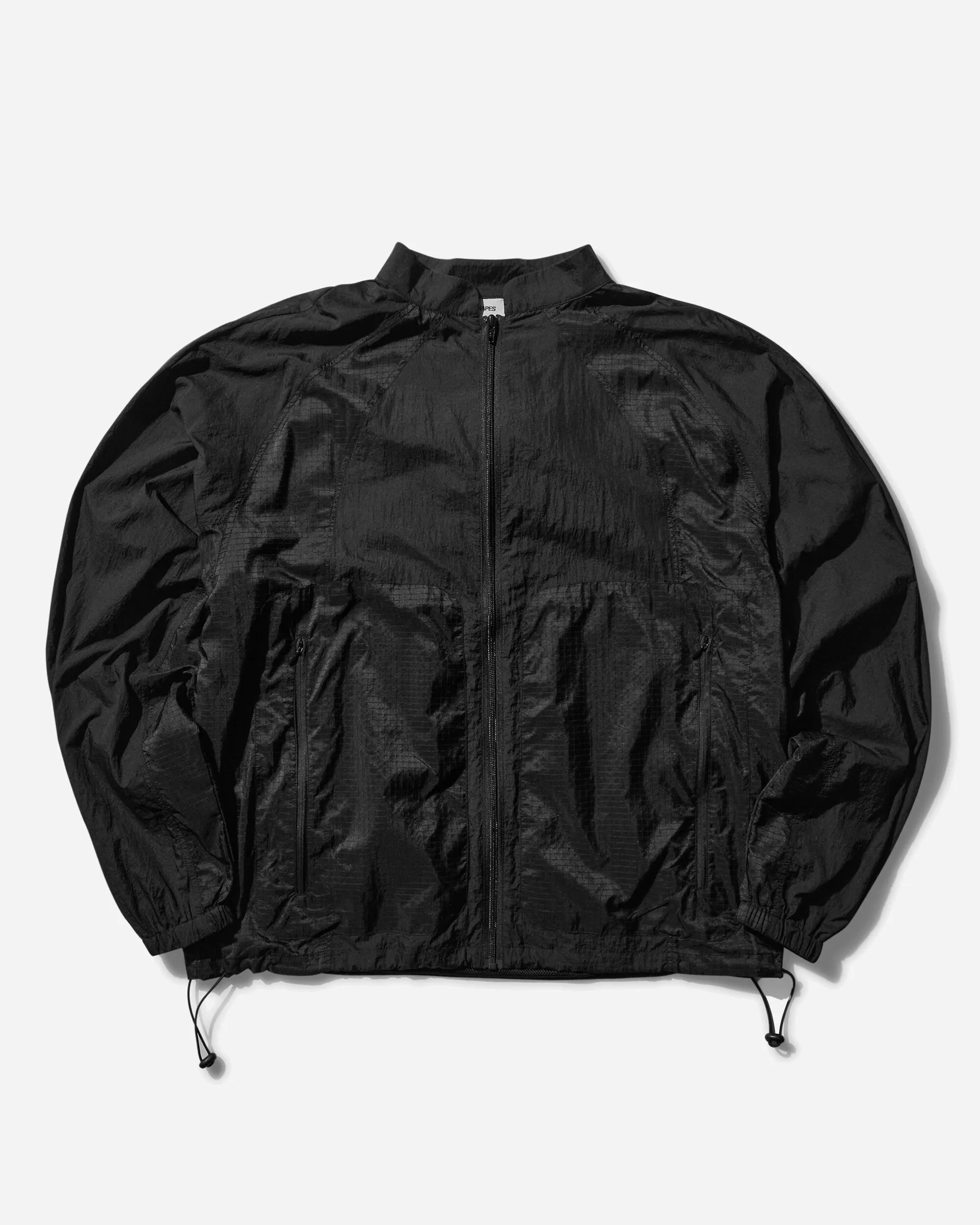Herren Nylite Texturierte Panel Jacke Schwarz