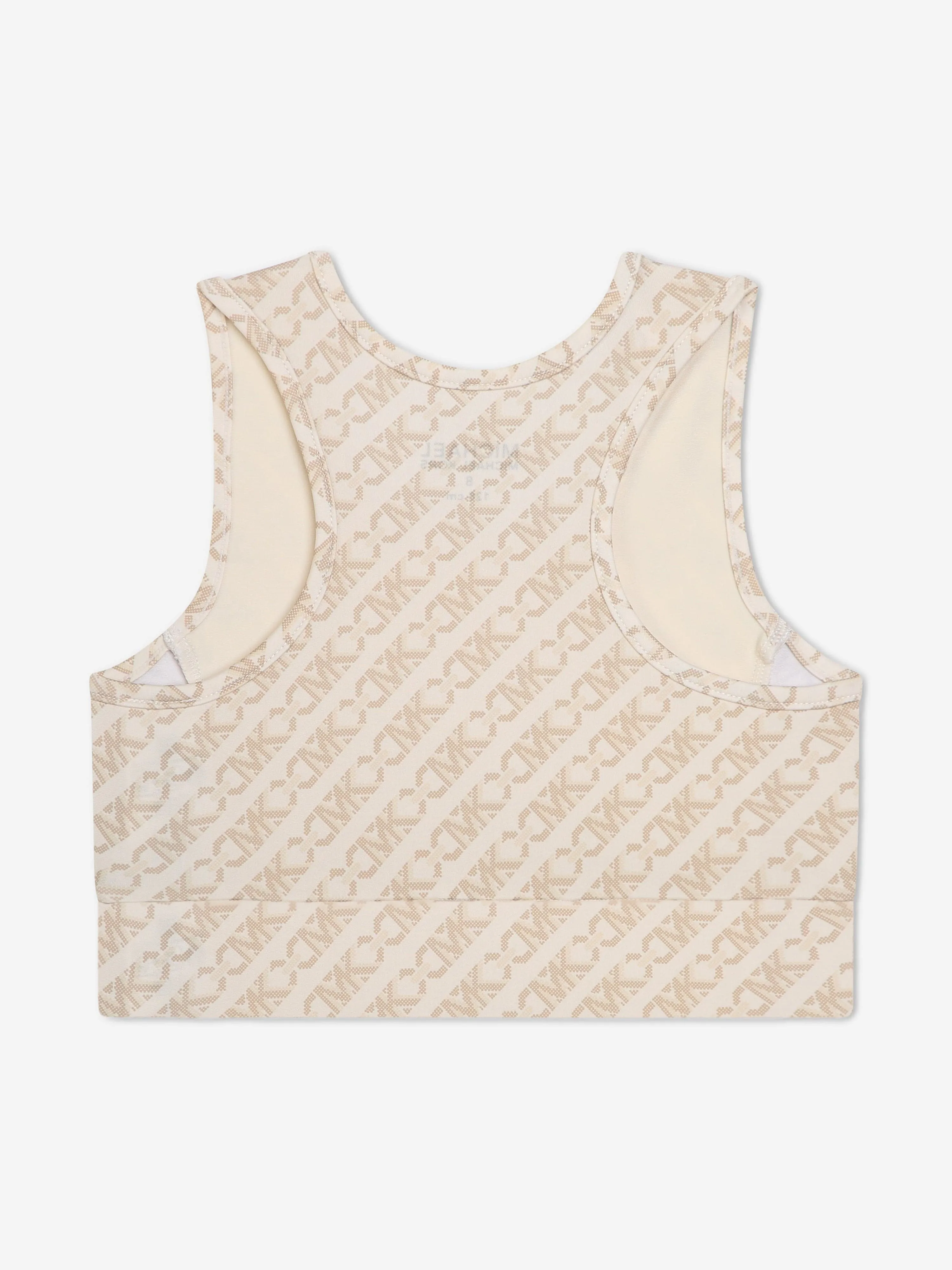 Michael Kors Mädchen Logo Crop Top in Elfenbein