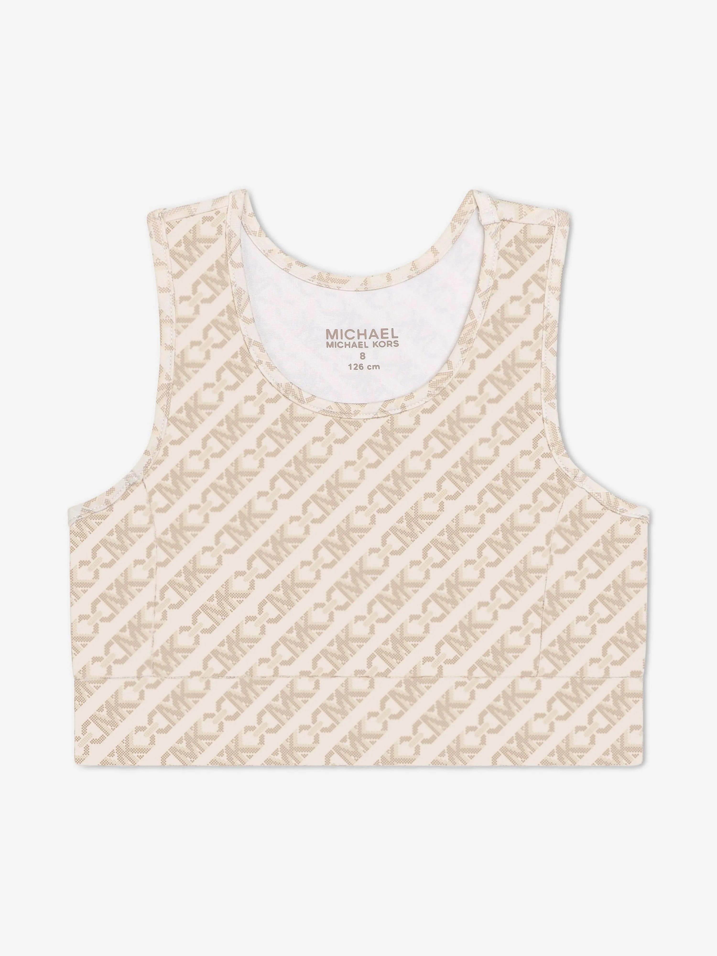 Michael Kors Mädchen Logo Crop Top in Elfenbein