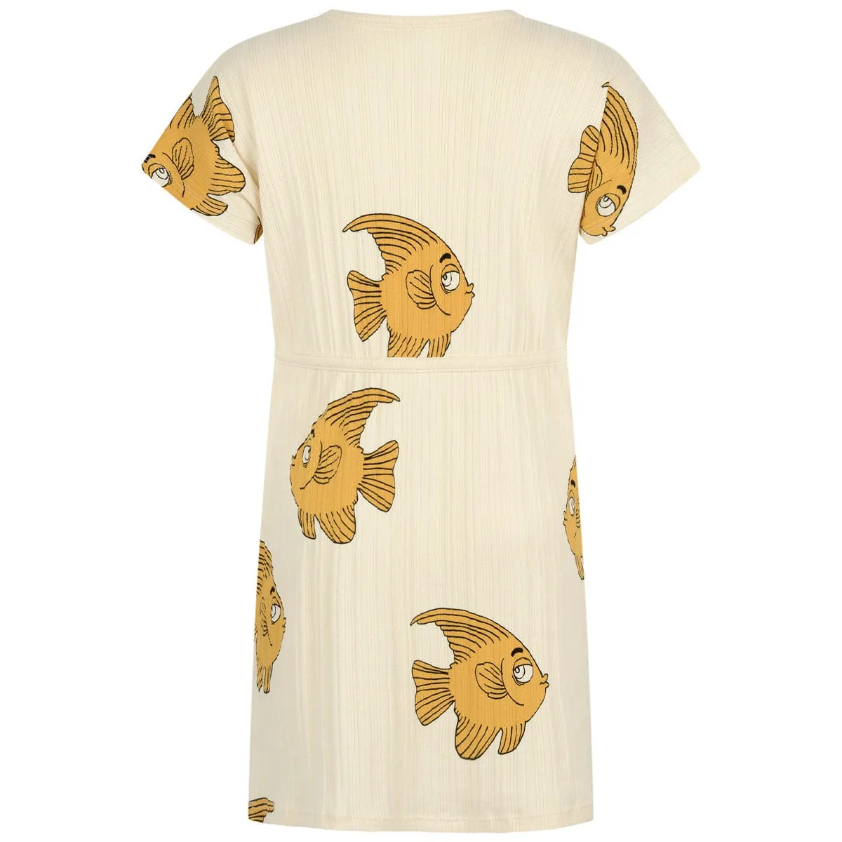 Mini Rodini Mädchen Baumwollkleid mit Fisch-Print