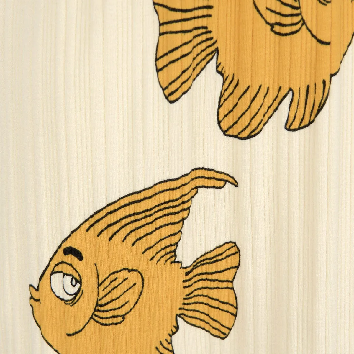 Mini Rodini Mädchen Baumwollkleid mit Fisch-Print