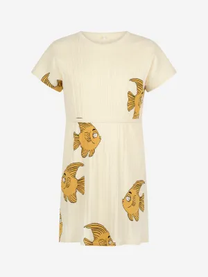 Mini Rodini Mädchen Baumwollkleid mit Fisch-Print