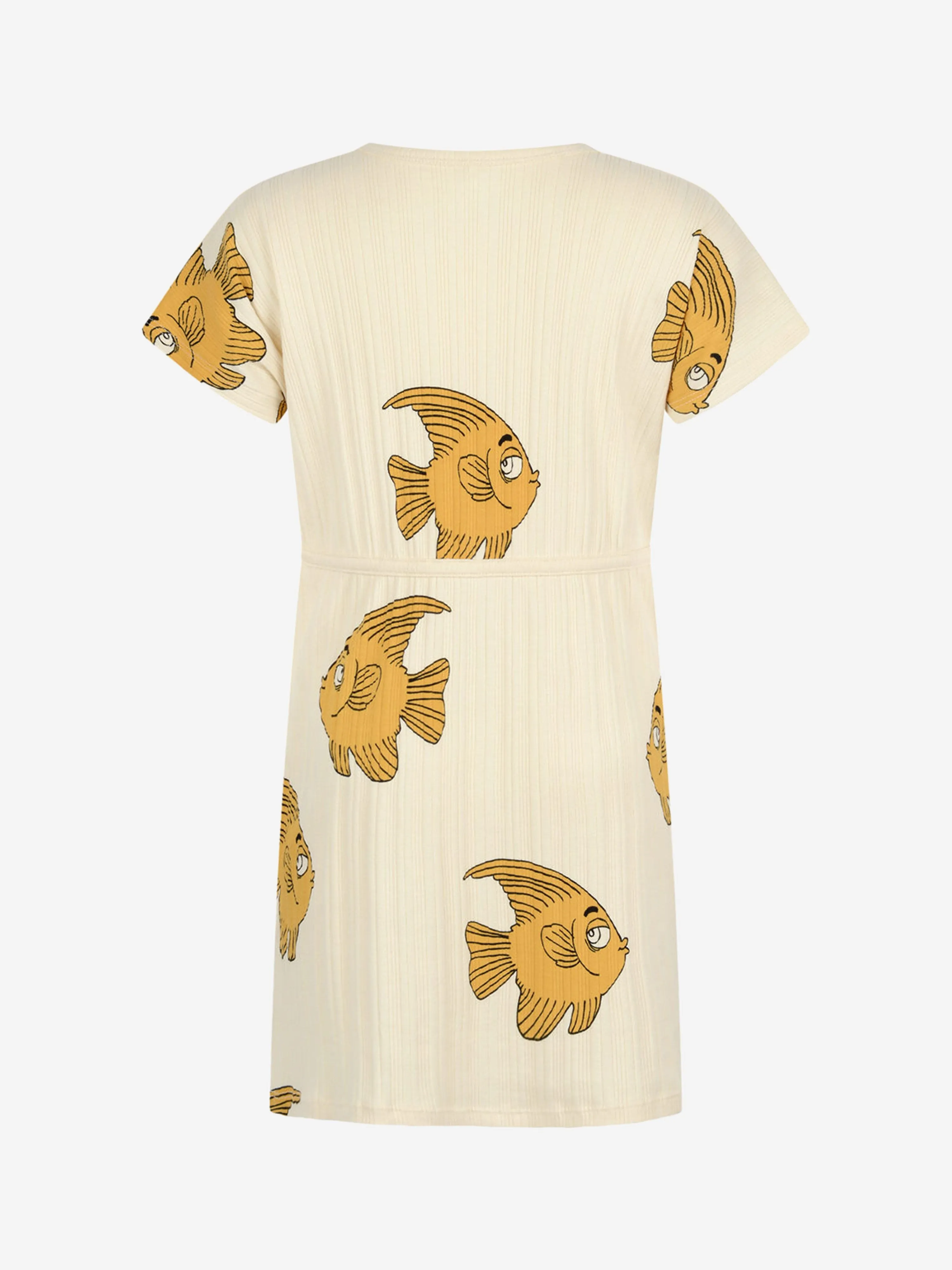 Mini Rodini Mädchen Baumwollkleid mit Fisch-Print