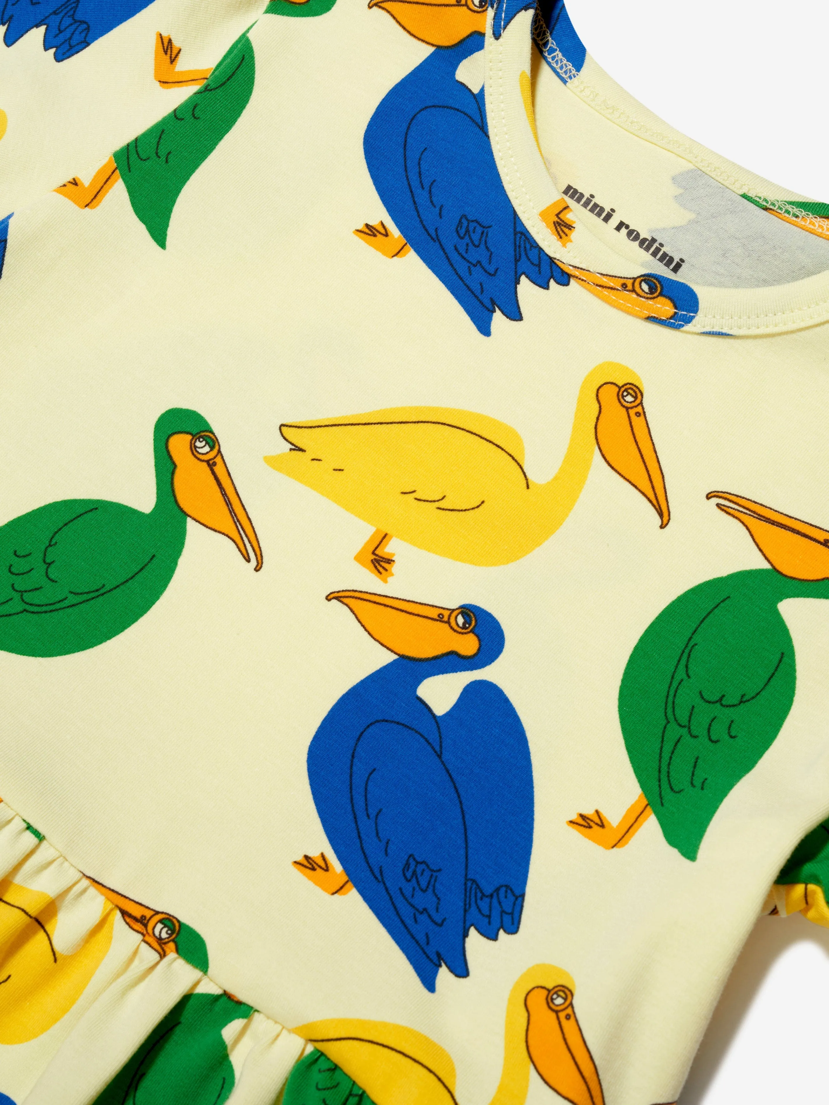 Mini Rodini Mädchen Pelikan Kleid in Gelb