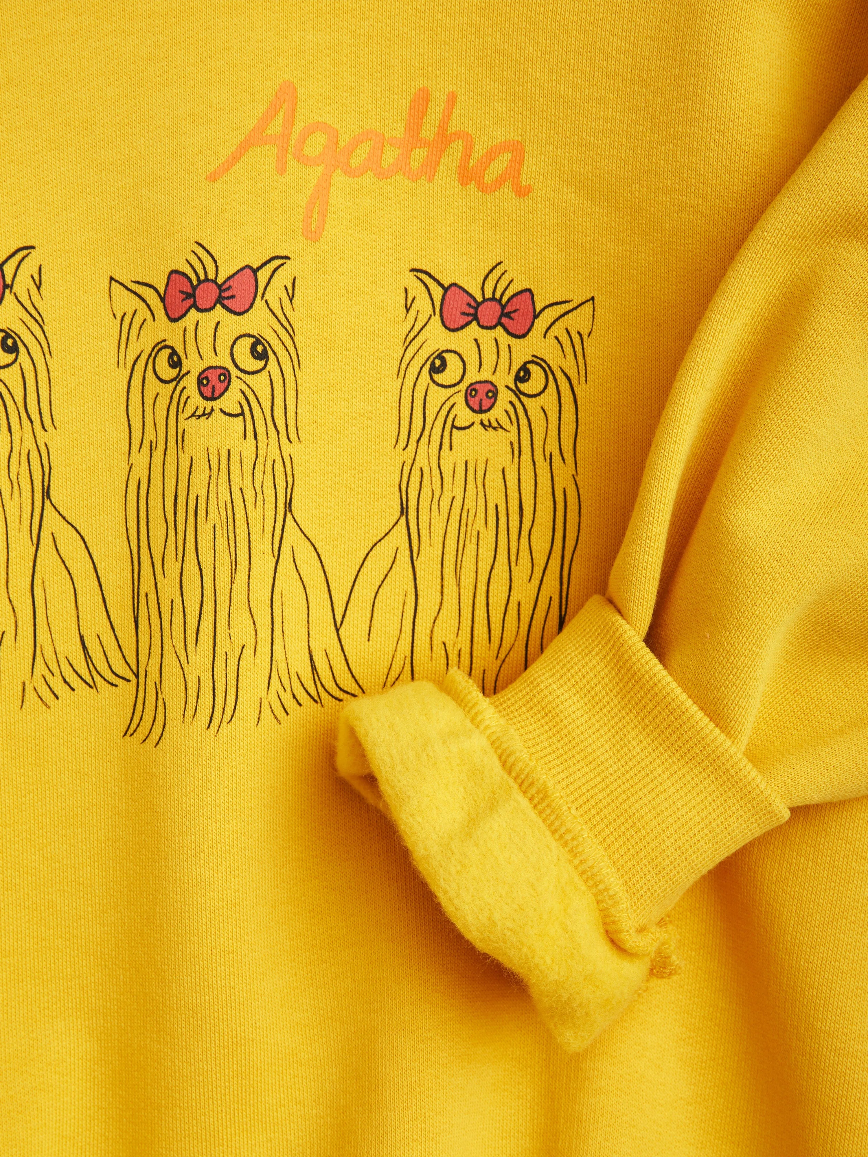 Mini Rodini Kids Agaha Dogs Sweatshirt in Gelb