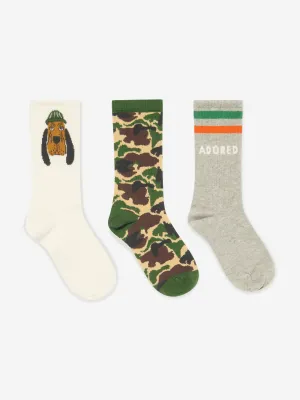 Mini Rodini Kids Bloodhound 3er-Pack Socken-Set in Mehrfarben