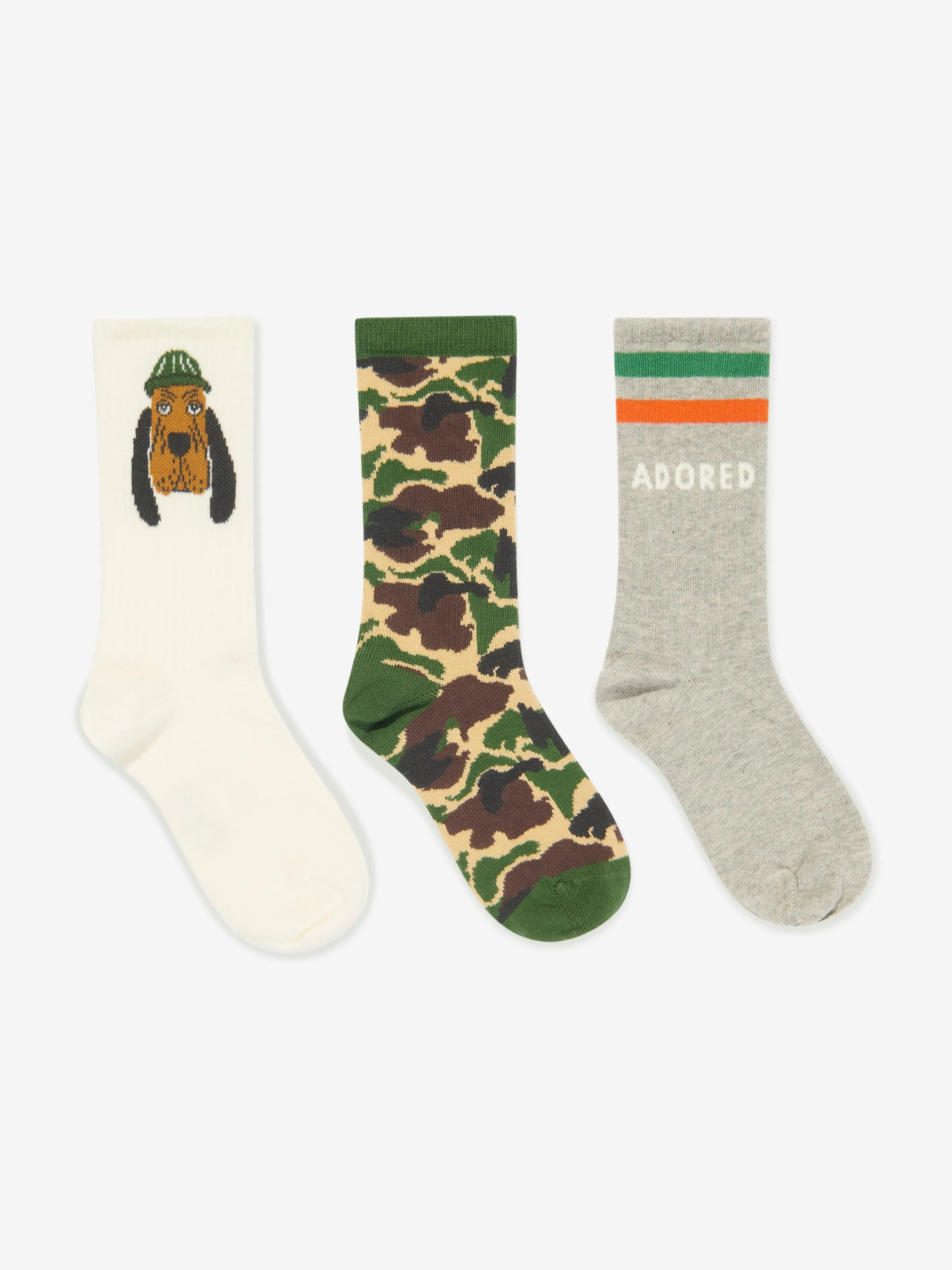 Mini Rodini Kids Bloodhound 3er-Pack Socken-Set in Mehrfarben