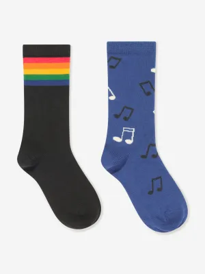 Mini Rodini Kinder Regenbogen 2er-Pack Socken-Set in Mehrfarben