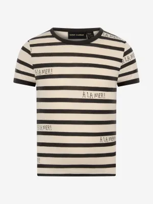 Mini Rodini Kinder Gestreiftes Baumwoll-T-Shirt