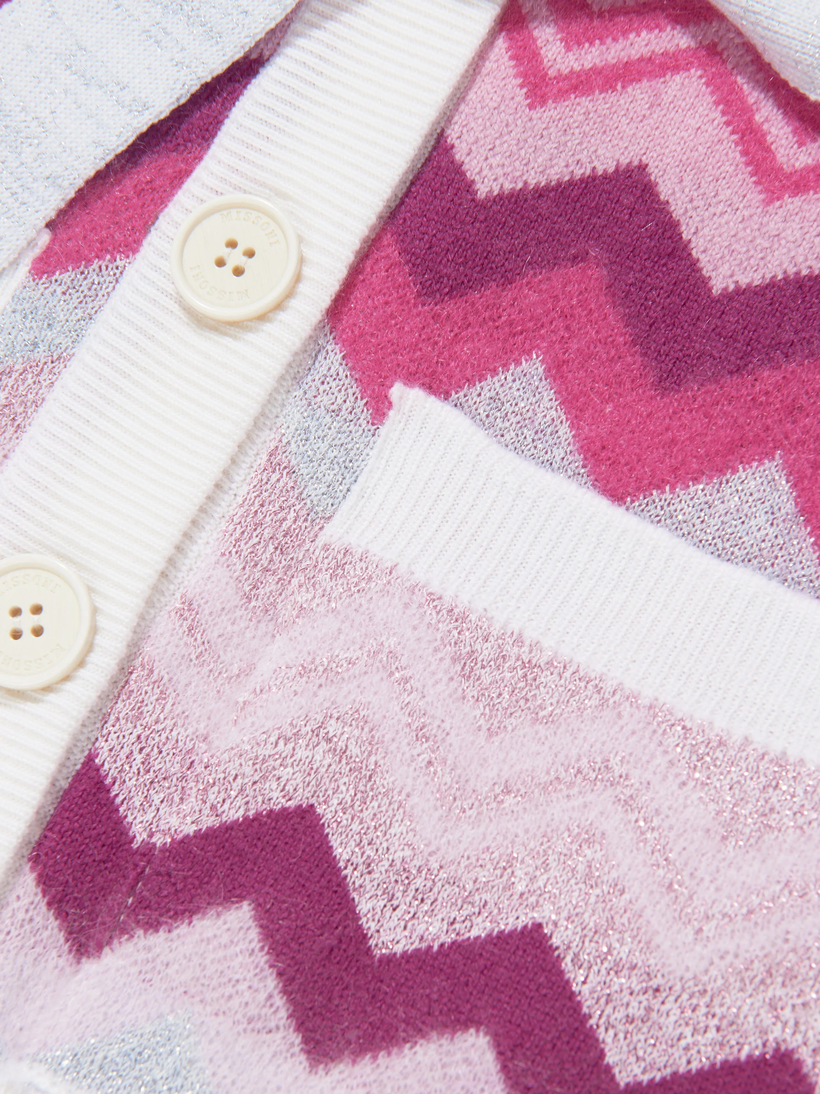 Missoni Girls Zickzack-Cardigan in Rosa