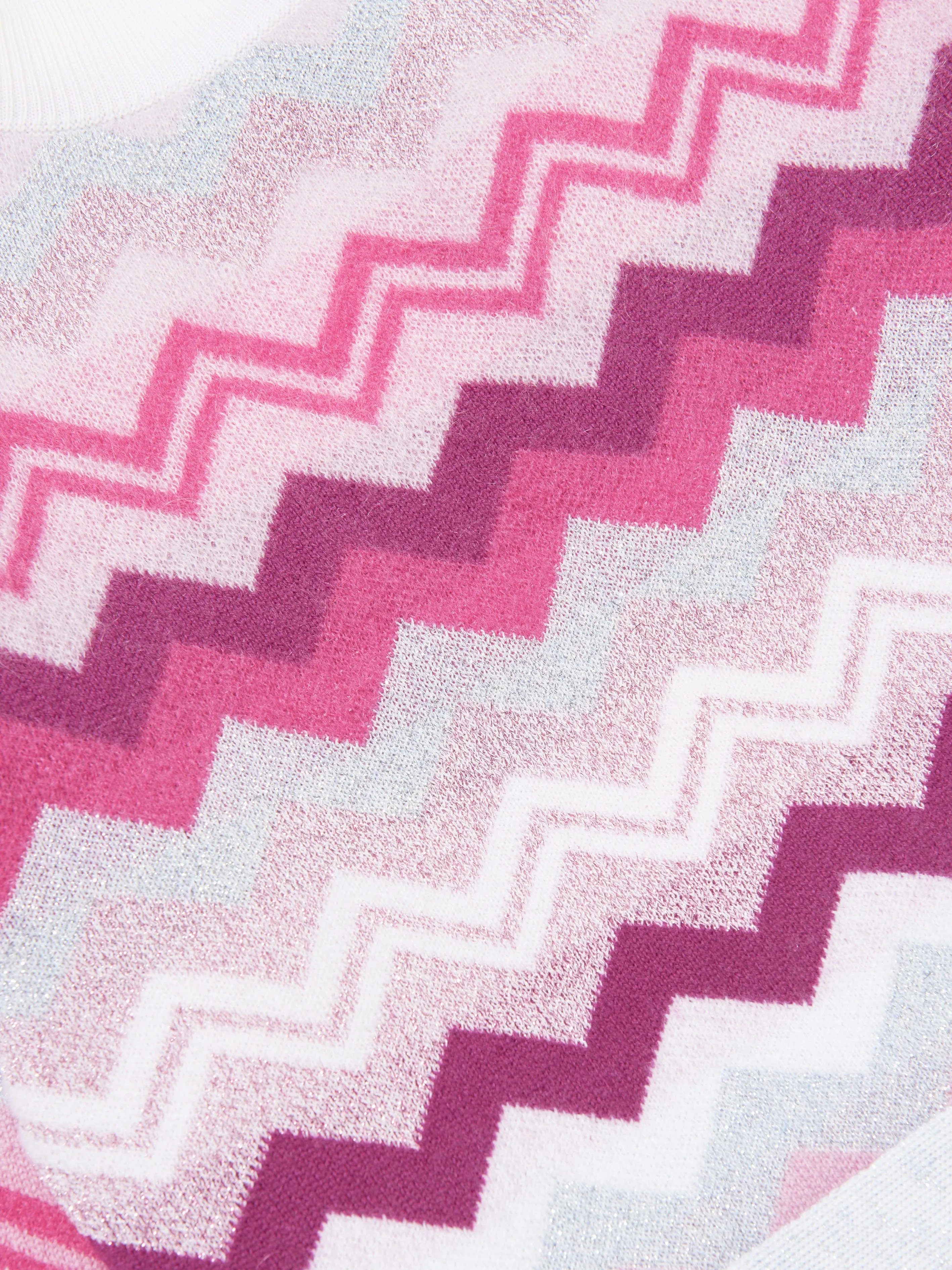 Missoni Girls Zickzack-Cardigan in Rosa