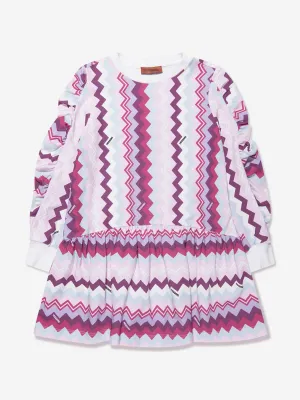 Missoni Mädchen Zickzack-Kleid in Rosa