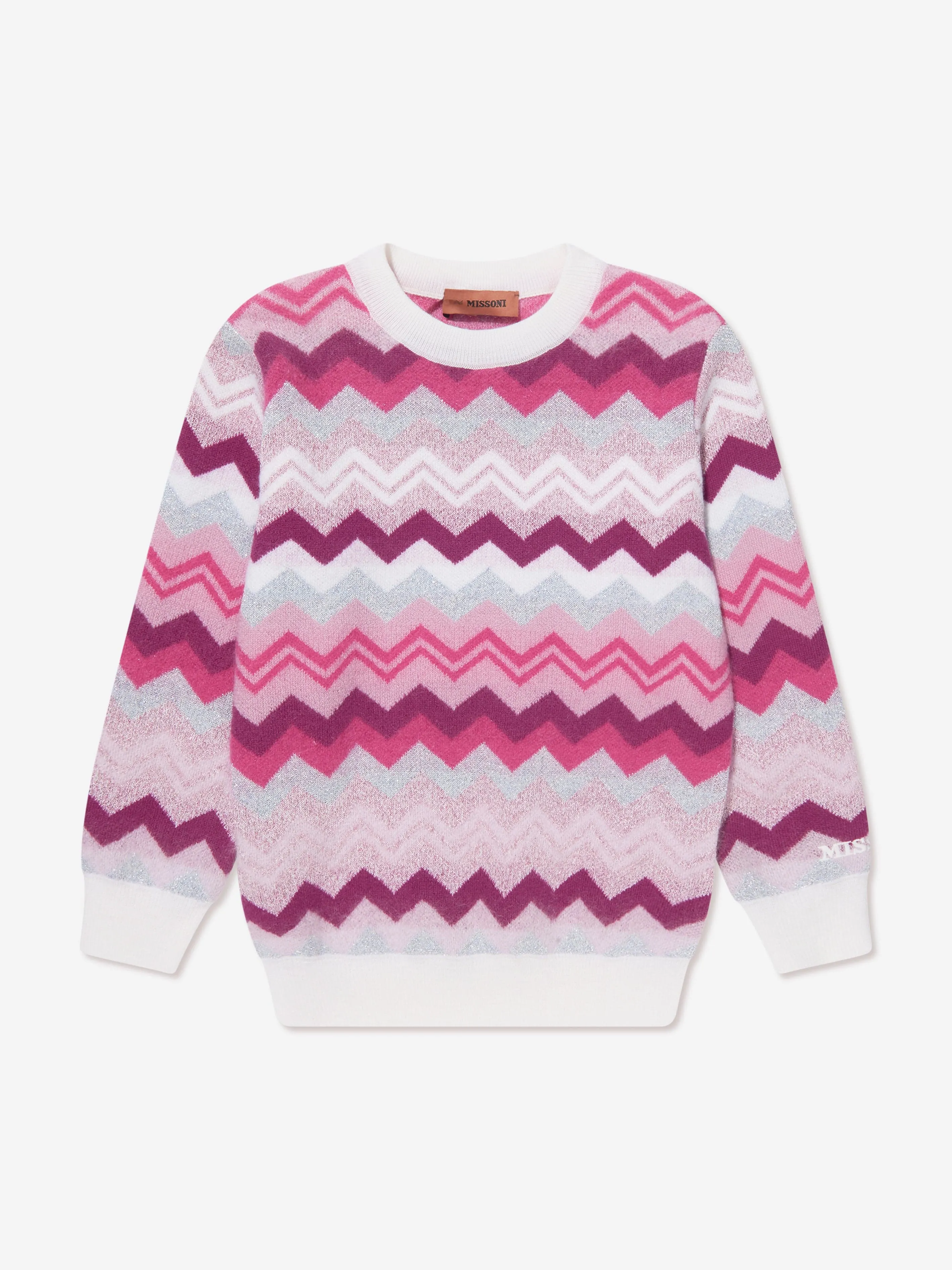 Missoni Mädchen Zickzack Pullover in Rosa