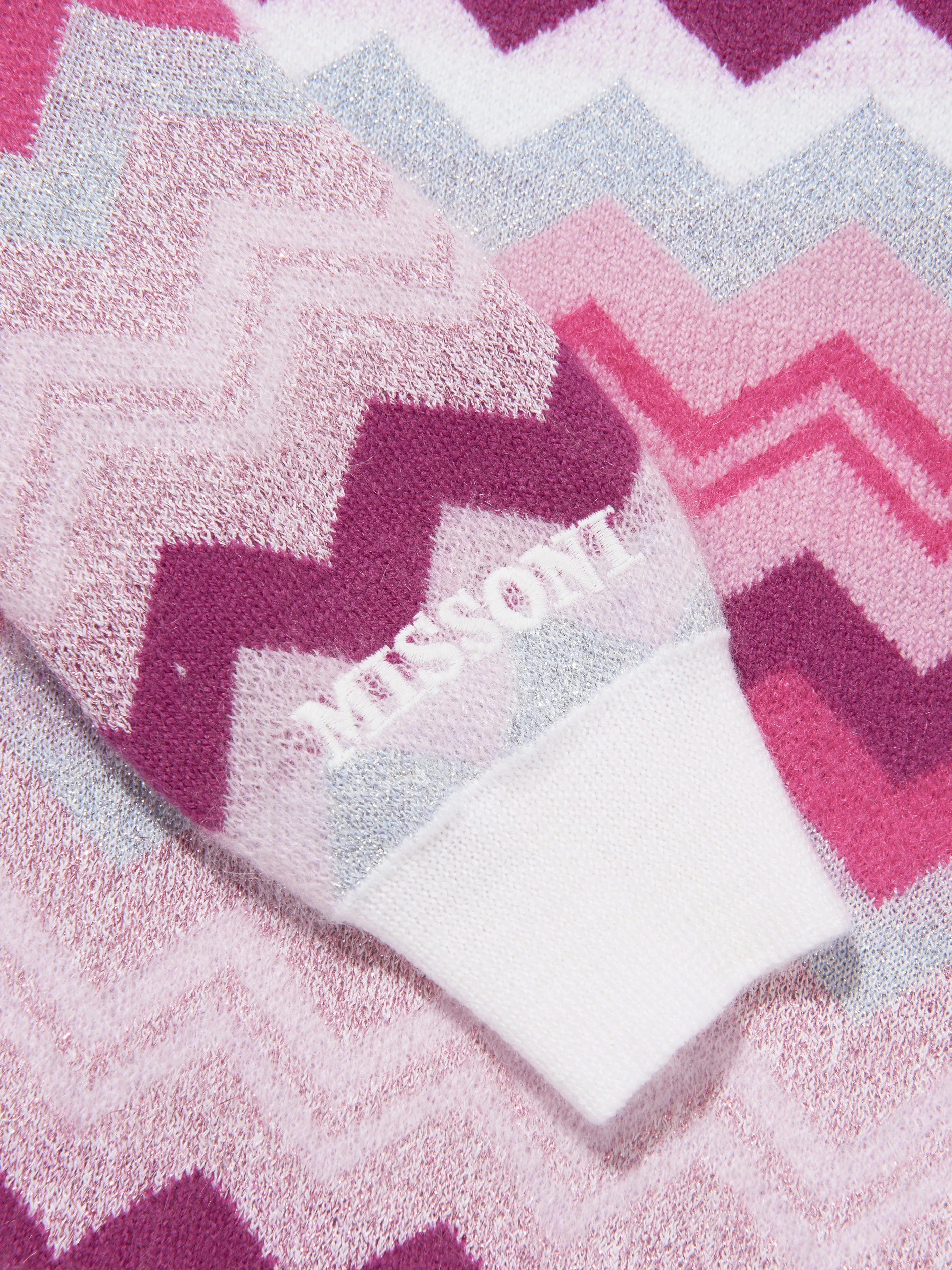 Missoni Mädchen Zickzack Pullover in Rosa