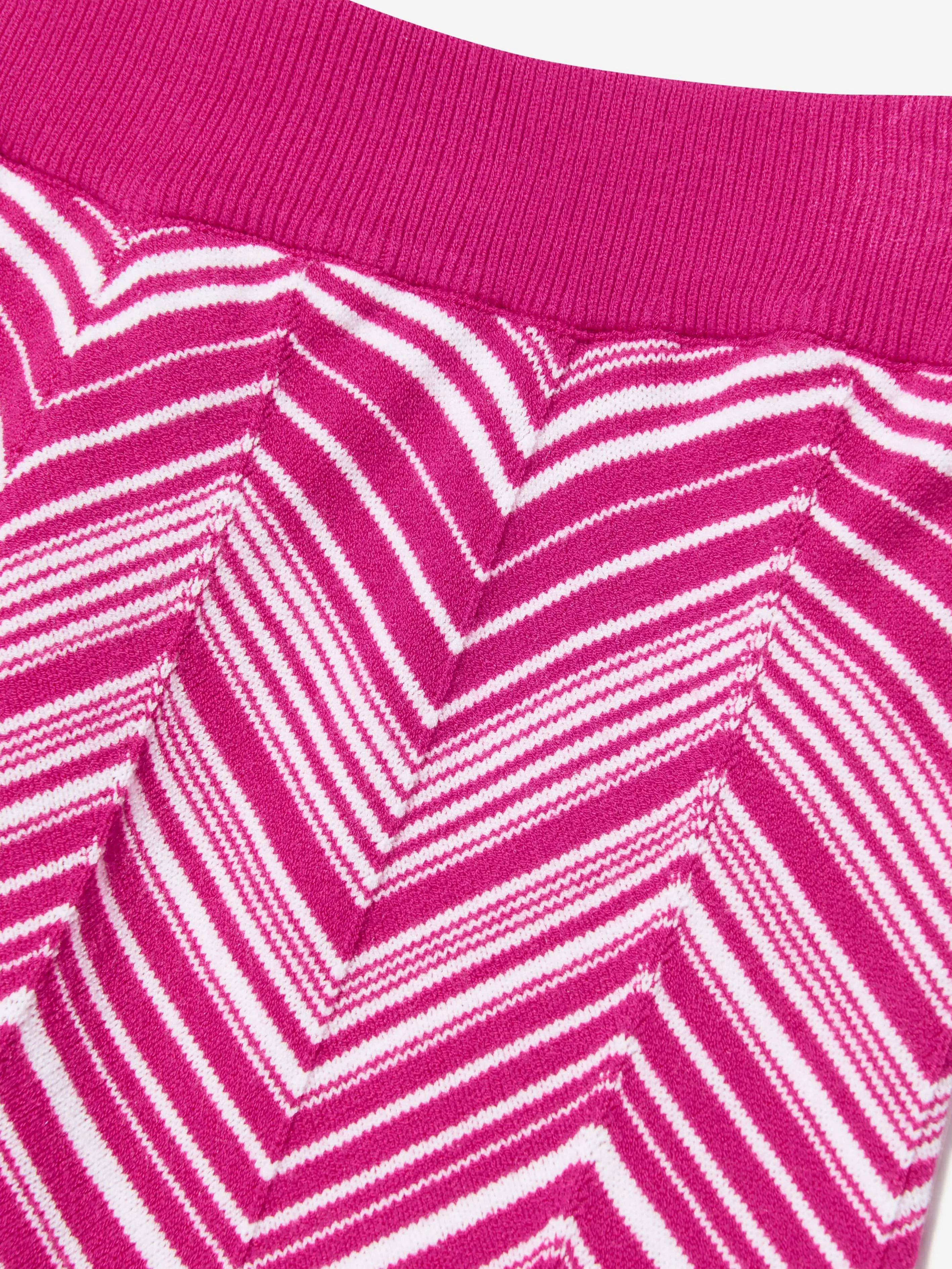 Missoni Mädchen Zickzack Strick-Leggings in Rosa