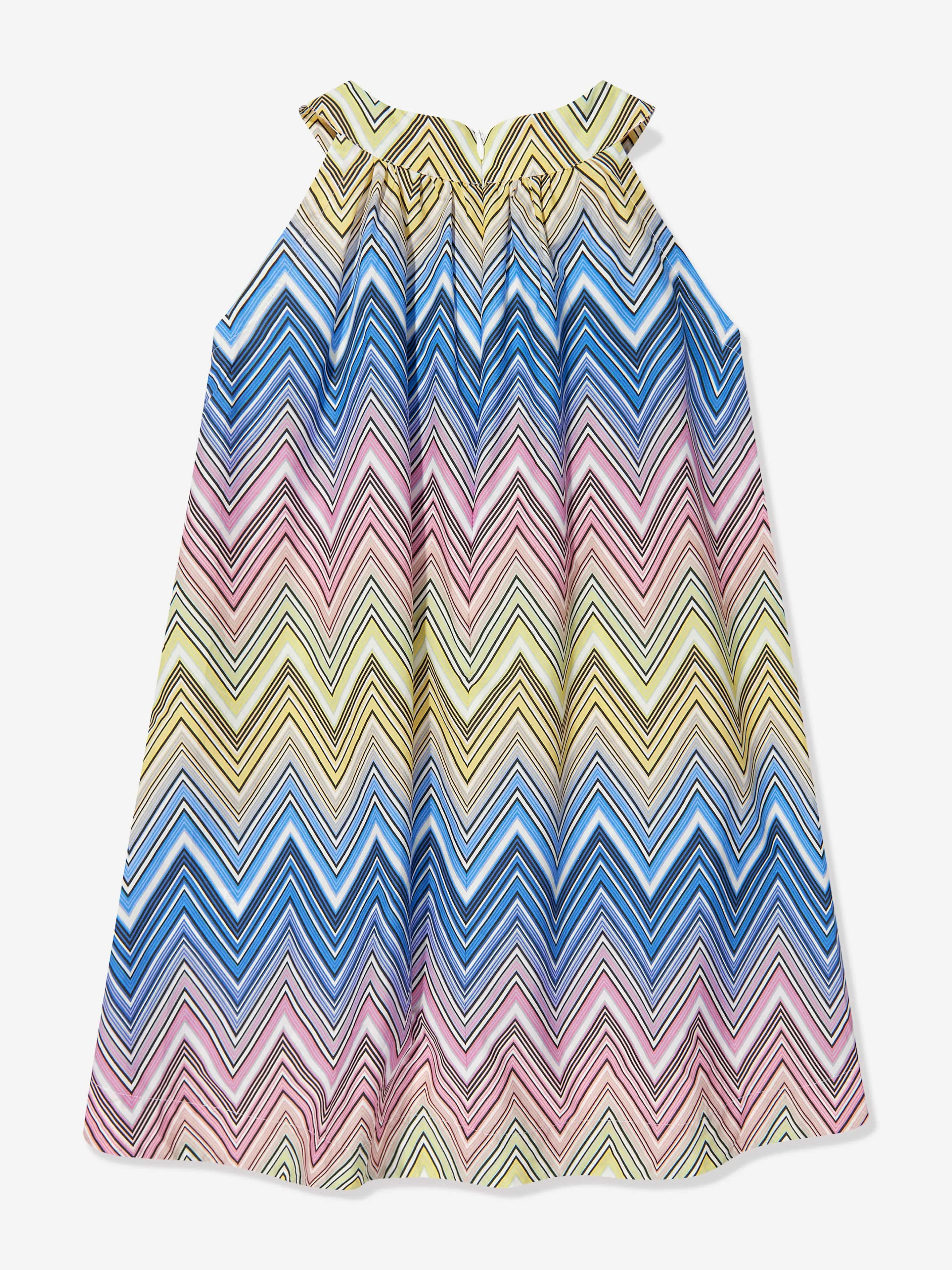 Missoni Girls Zickzack-Schwungkleid in Mehrfarben
