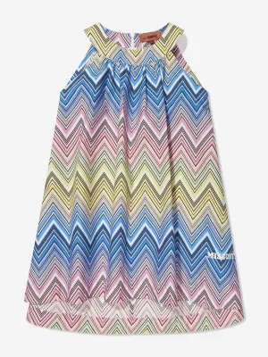 Missoni Girls Zickzack-Schwungkleid in Mehrfarben