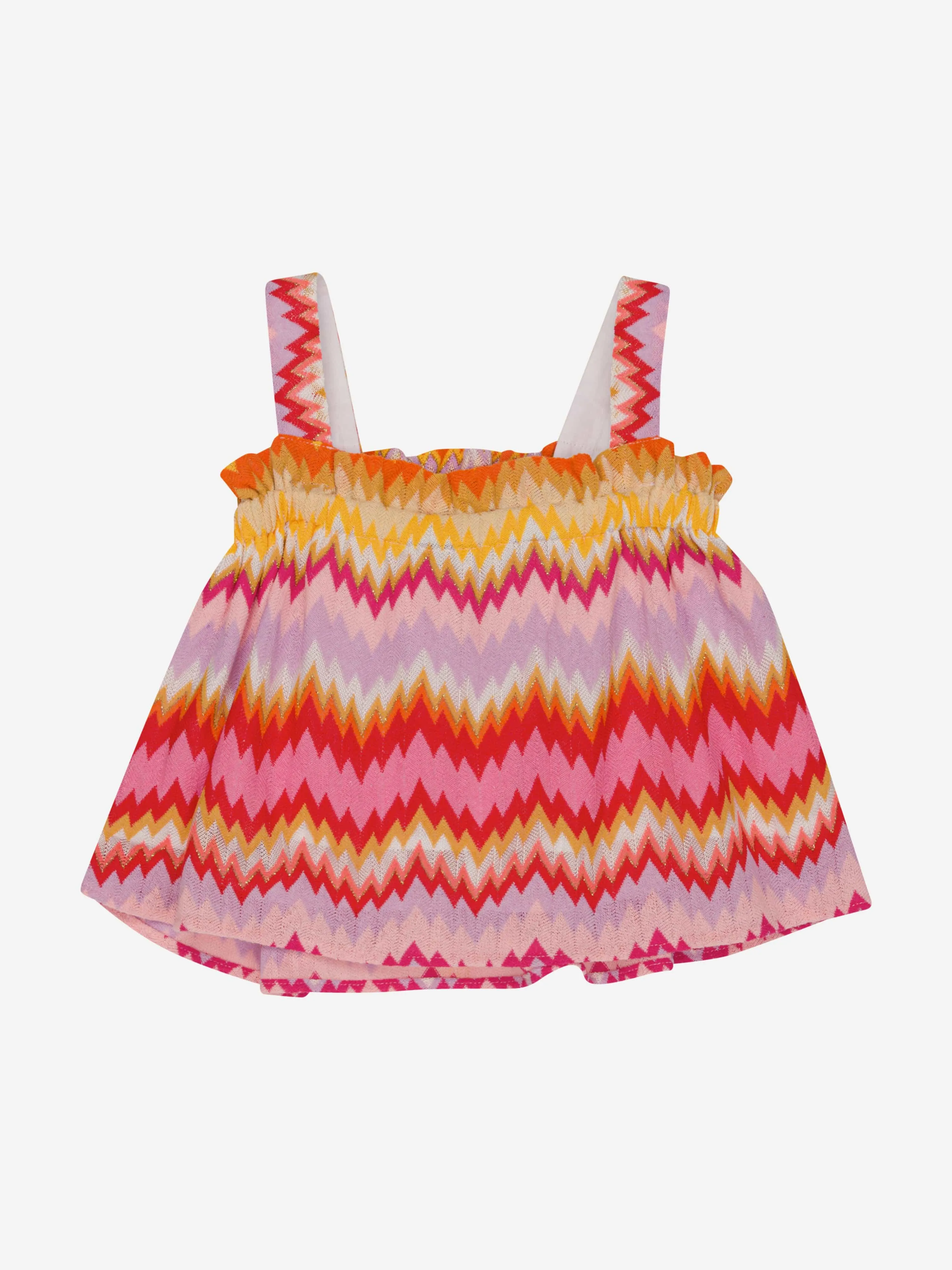 Missoni Girls Zickzack-Gewebtes Top in Mehrfarben