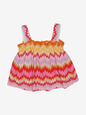 Missoni Girls Zickzack-Gewebtes Top in Mehrfarben