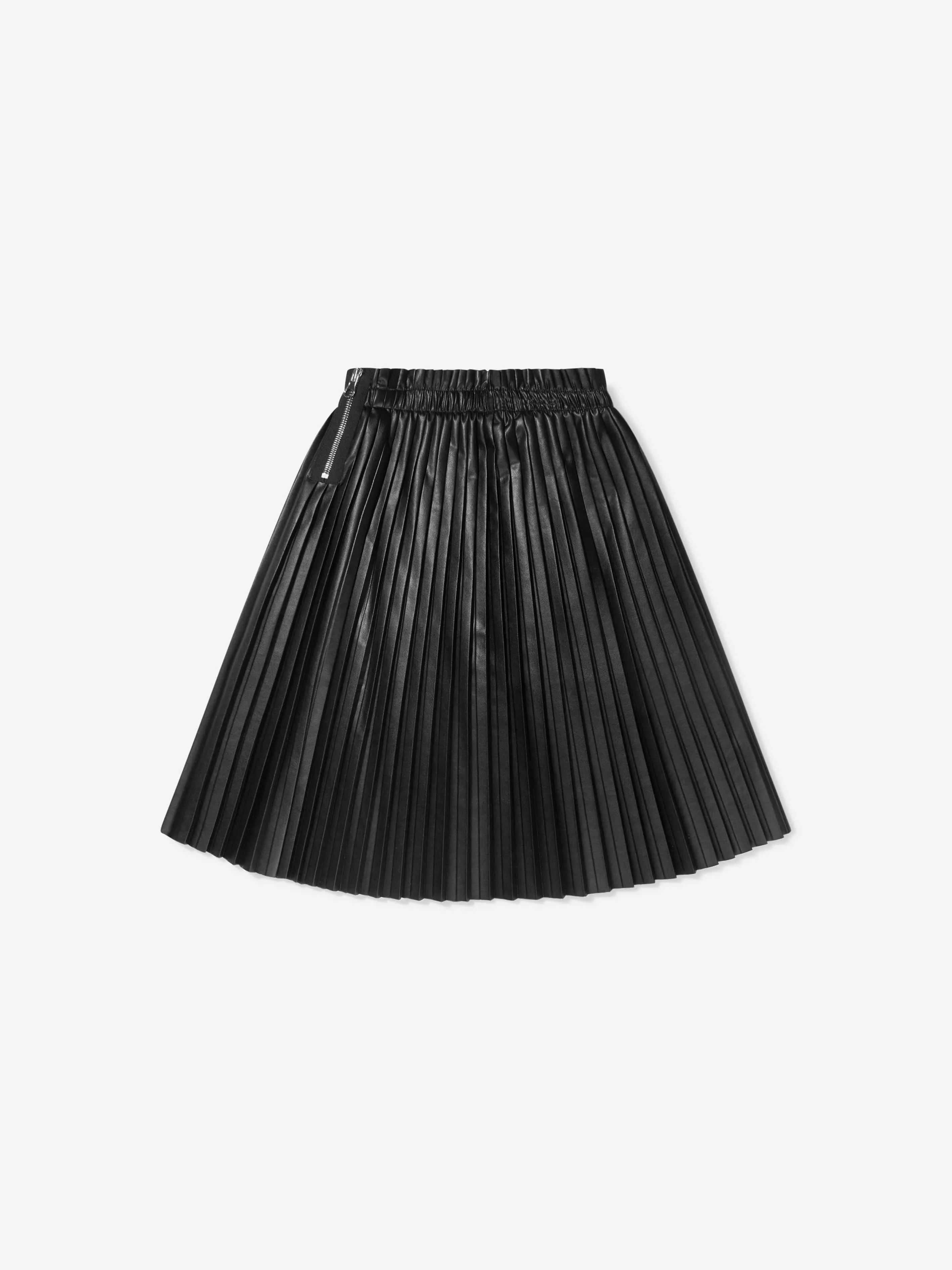 MM6 Maison Margiela Mädchen Kunstleder Plisseerock