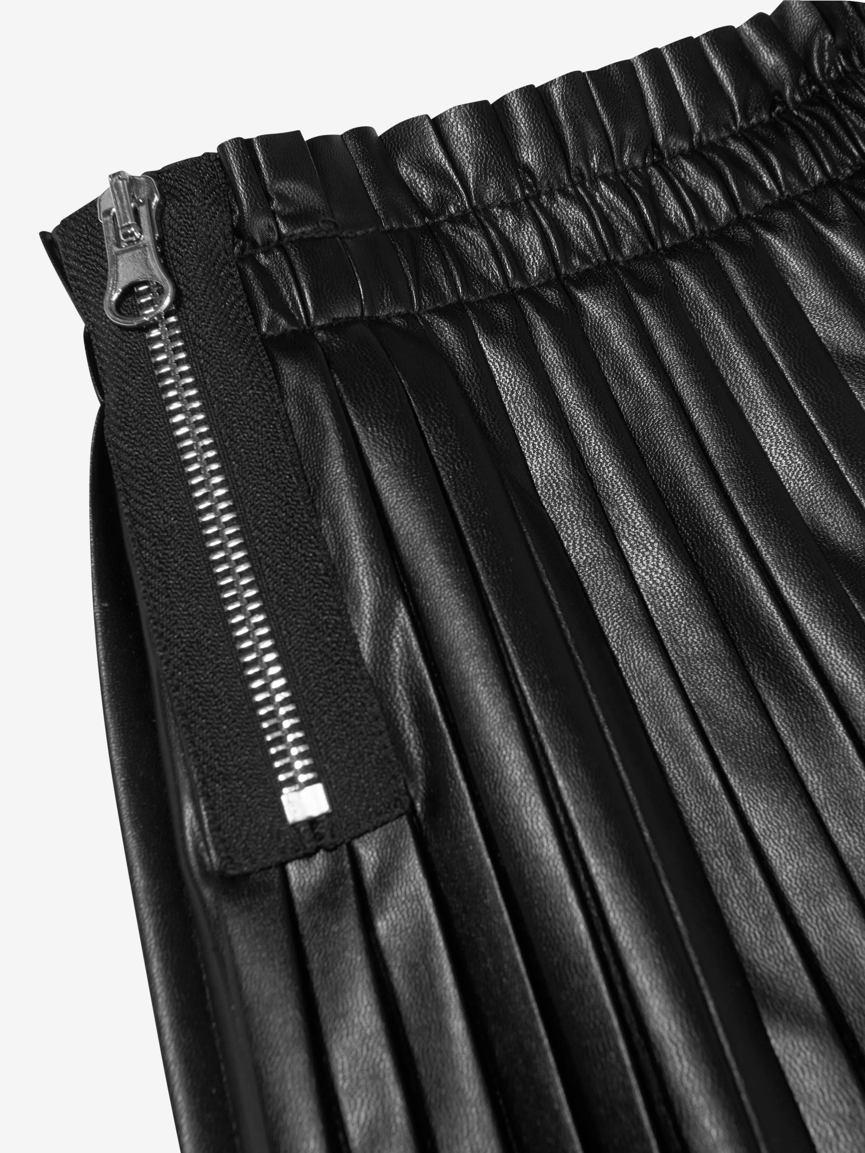MM6 Maison Margiela Mädchen Kunstleder Plisseerock