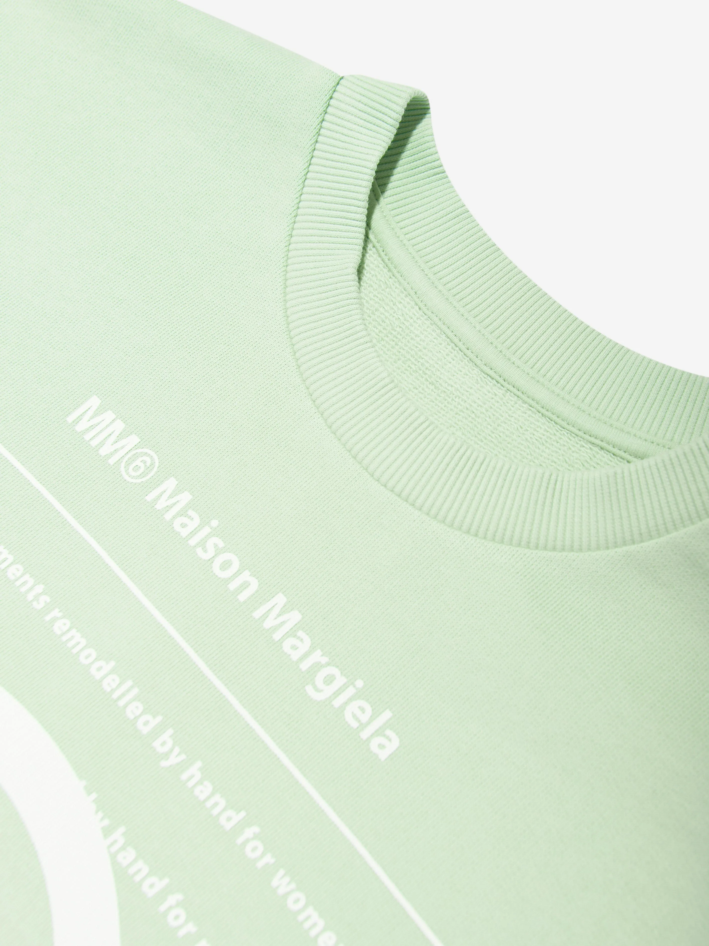 MM6 Maison Margiela Mädchen Logo Strickkleid in Grün