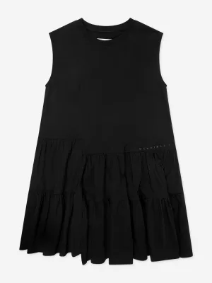 MM6 Maison Margiela Mädchen Ärmelloses Jersey-Kleid in Schwarz