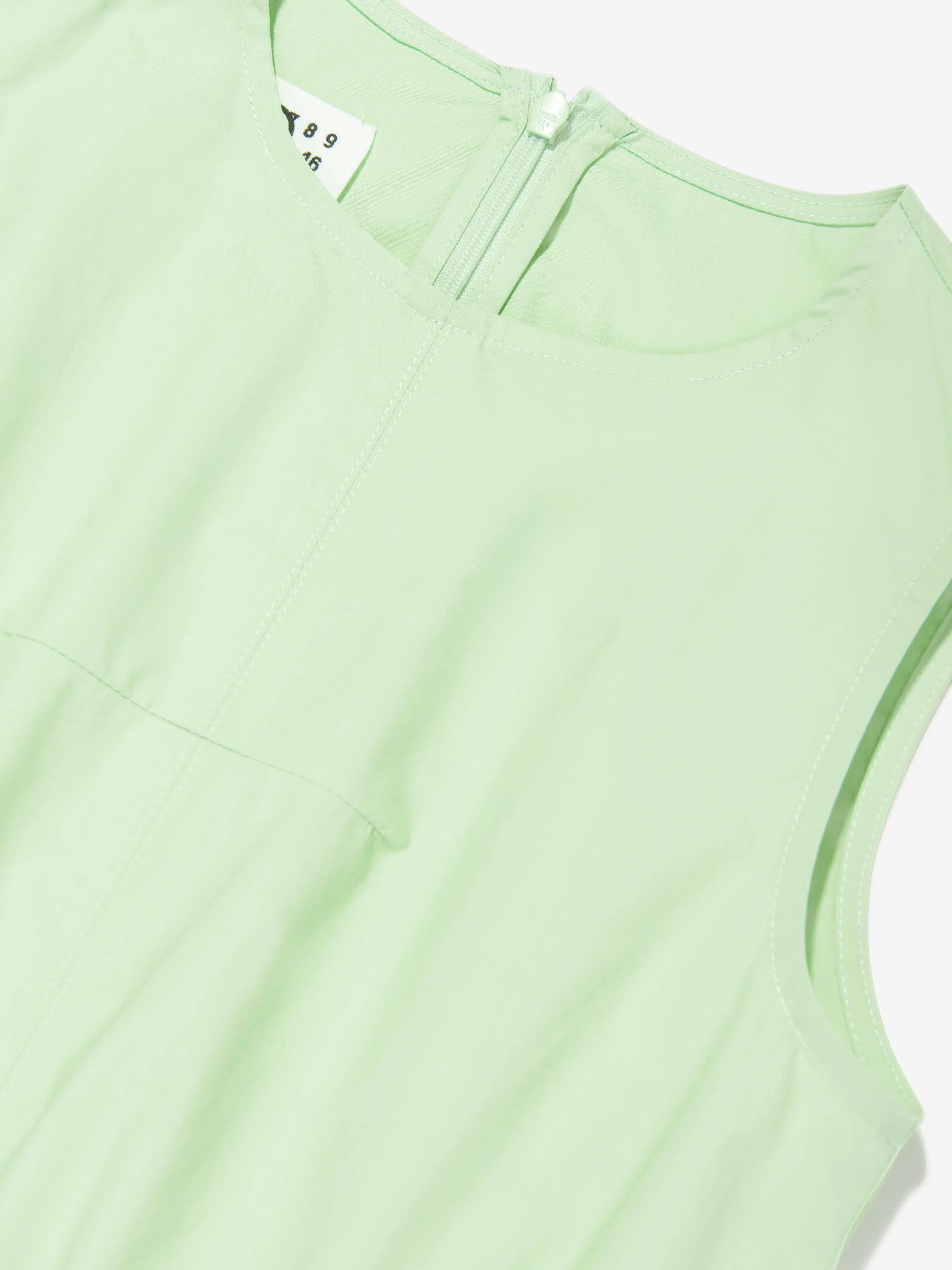 MM6 Maison Margiela Mädchen ärmelloses Poplinkleid in Grün