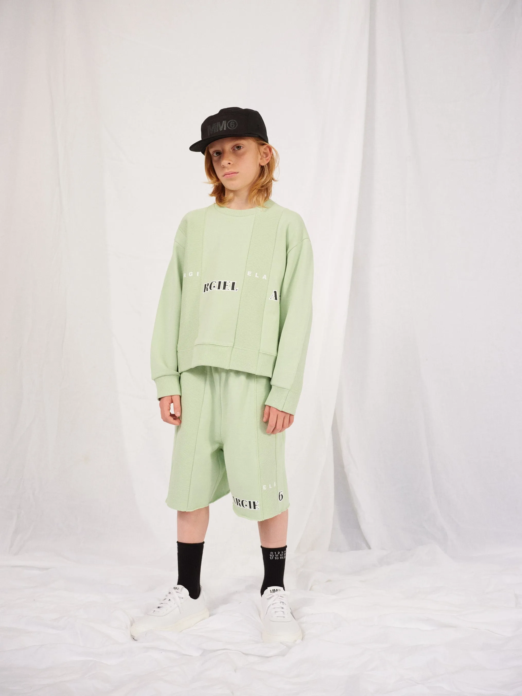 MM6 Maison Margiela Kids Logo-Sweatshirt in Grün