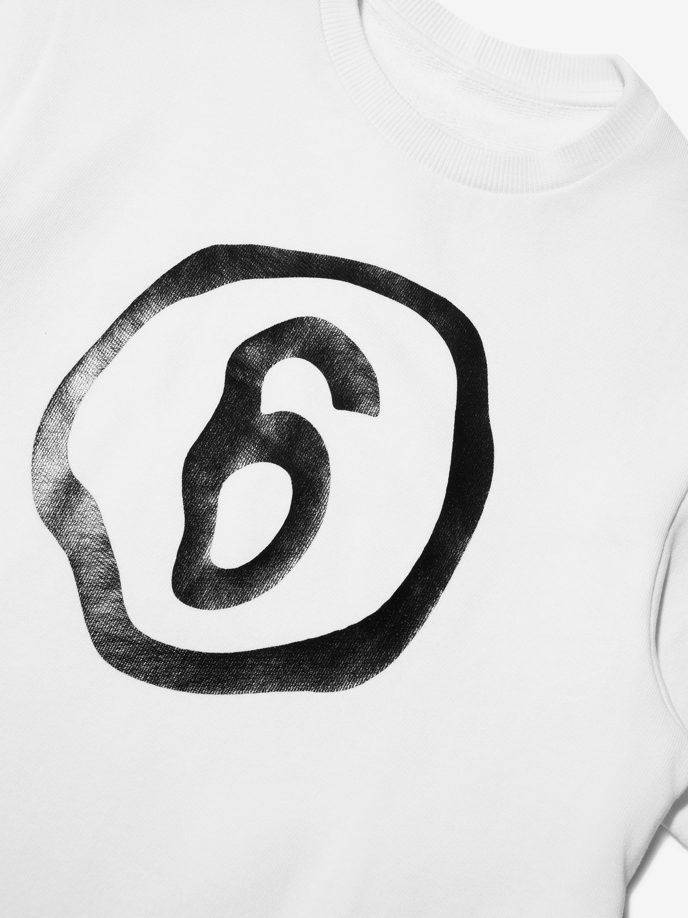 MM6 Maison Margiela Kids Logo T-Shirt-Kleid in Weiß