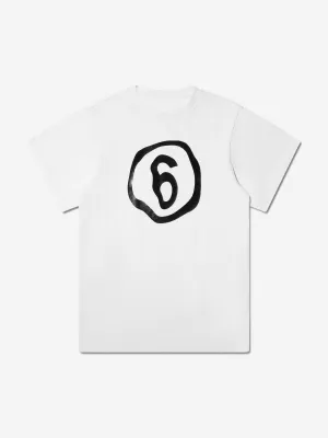 MM6 Maison Margiela Kids Logo T-Shirt-Kleid in Weiß