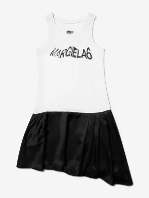 MM6 Maison Margiela Kinder Trägerkleid in Weiß