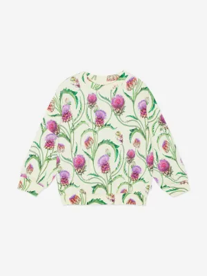 Molo Girls Artischockenblumen Sweatshirt in Grün