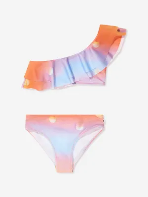 Molo Girls Sonnenprint Nikkie Asymmetrischer Bikini in Orange