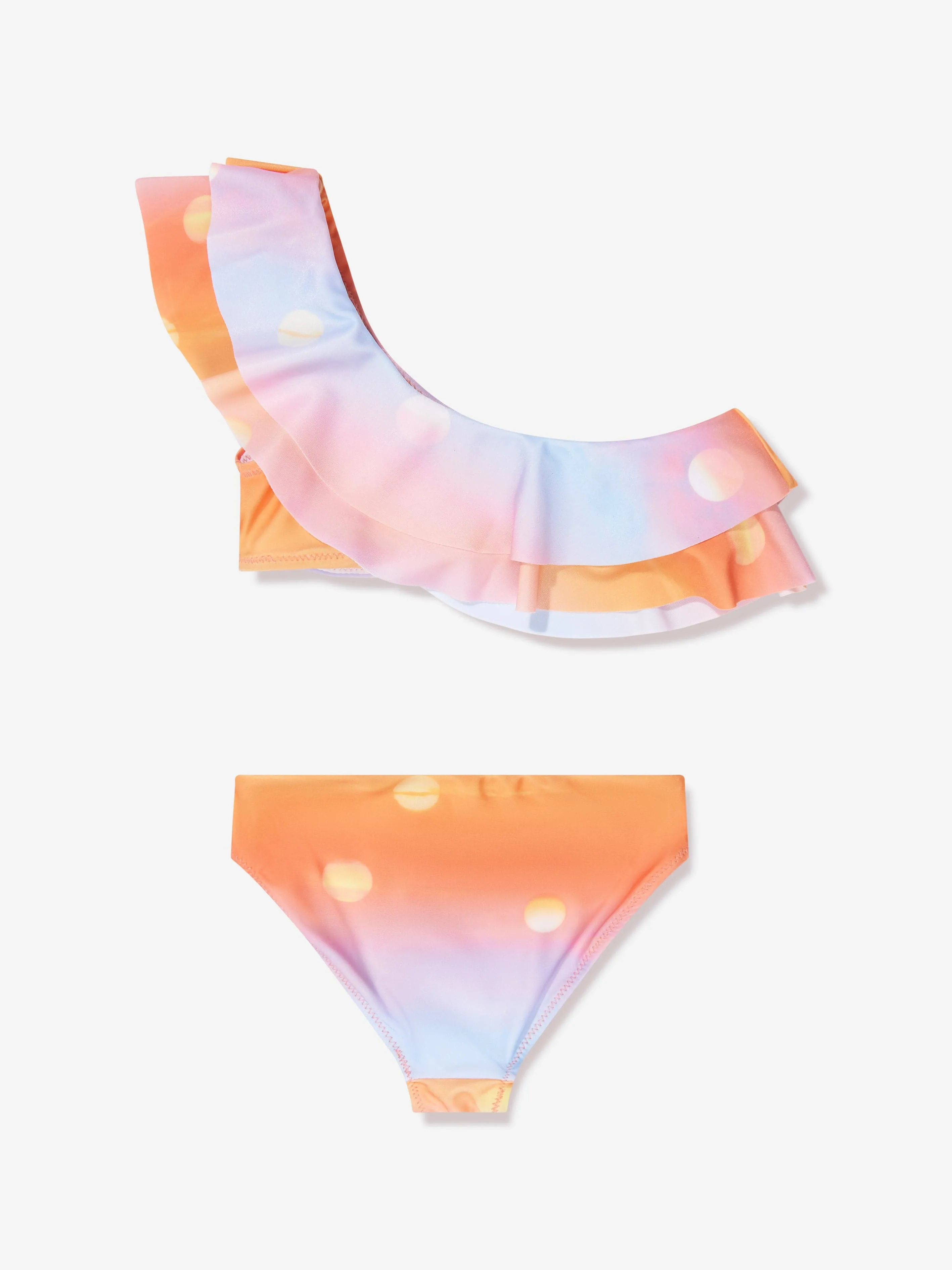 Molo Girls Sonnenprint Nikkie Asymmetrischer Bikini in Orange