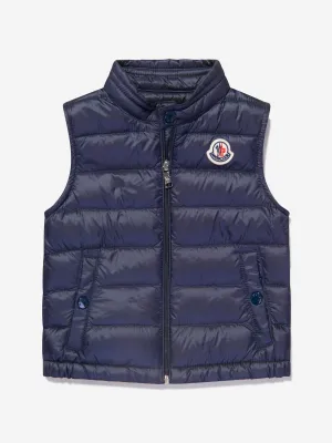 Moncler Enfant Baby Daunengefütterte Neue Amaury Weste in Marine